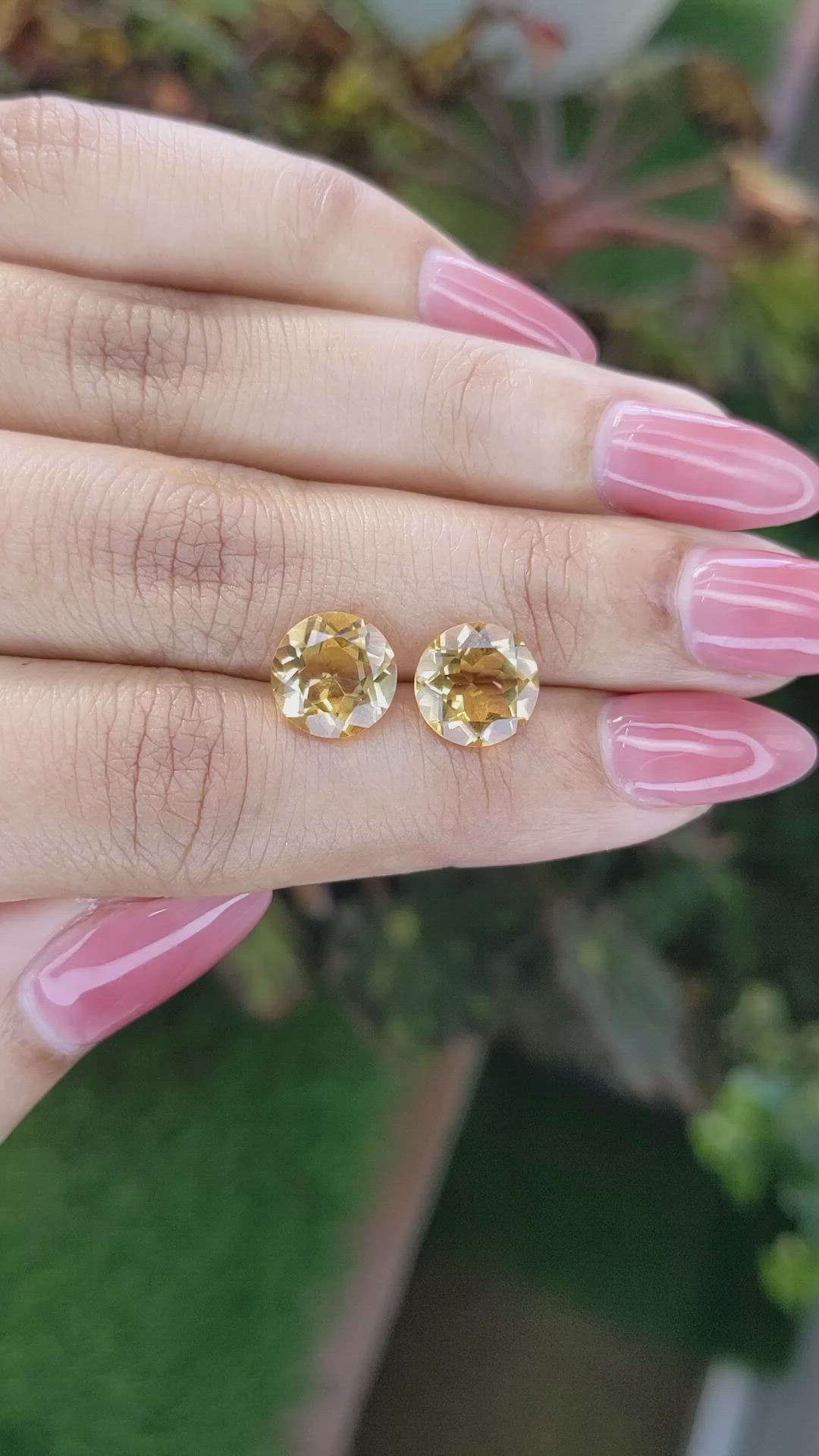 4.61&nbsp;Ct.Tw.Total Carat Weight Citrine Pair from Brazil Size Video