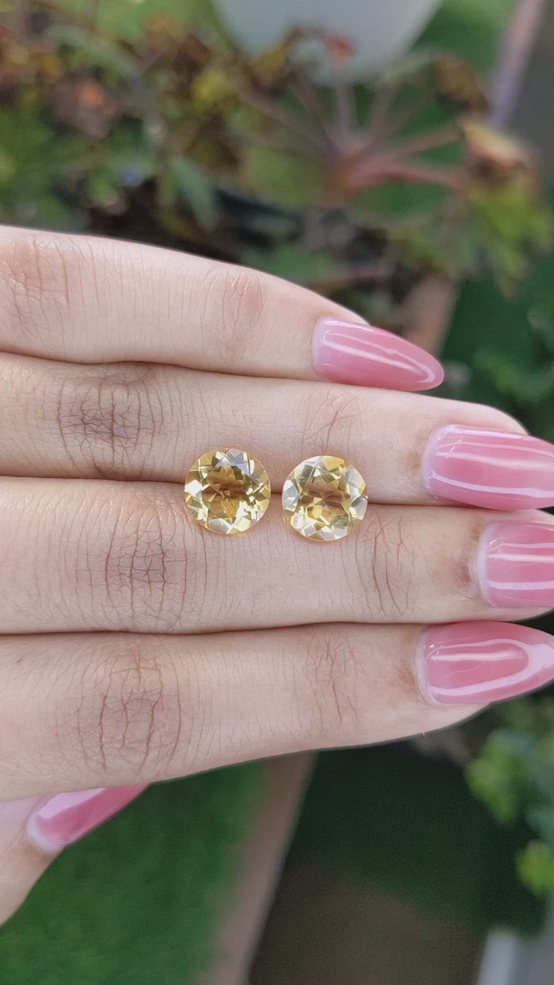 4.61&nbsp;Ct.Tw.Total Carat Weight Citrine Pair from Brazil Size Video