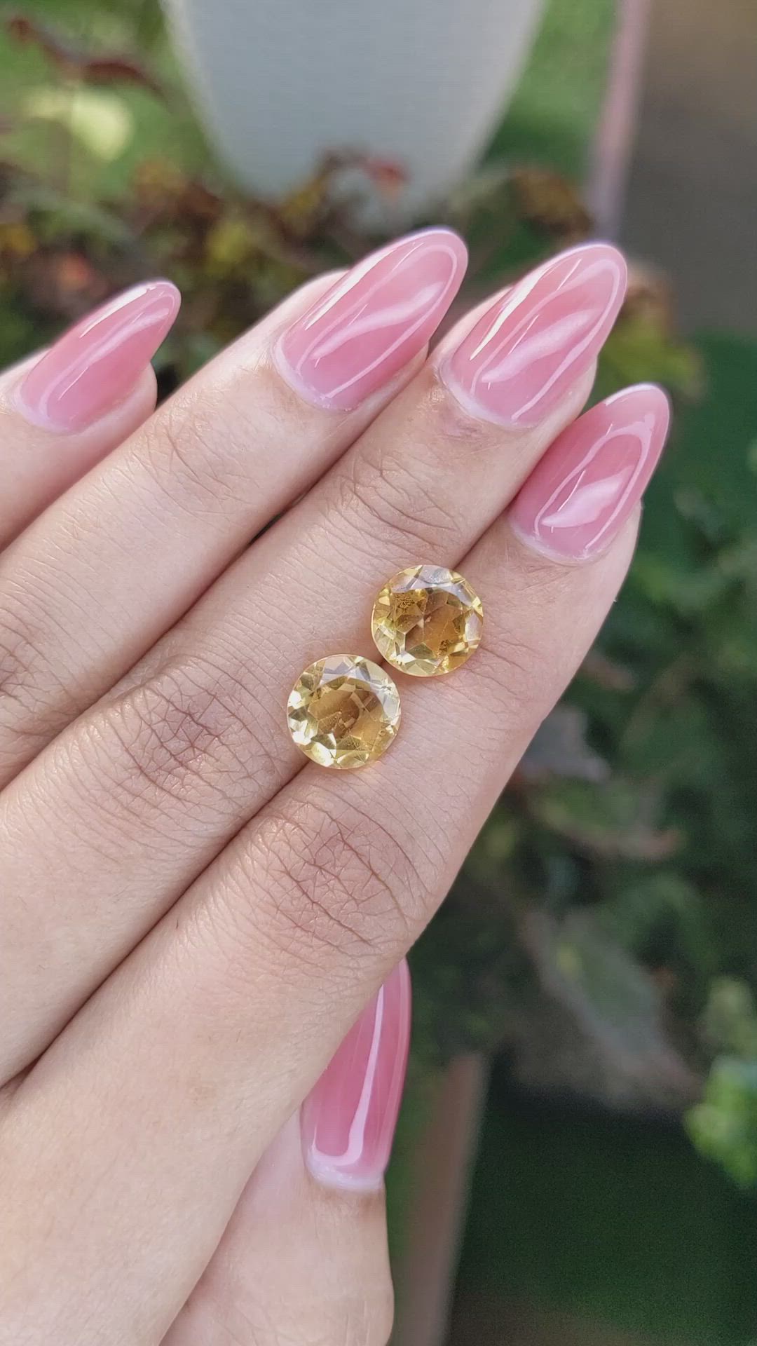 4.94&nbsp;Ct.Tw.Total Carat Weight Citrine Pair from Brazil Size Video