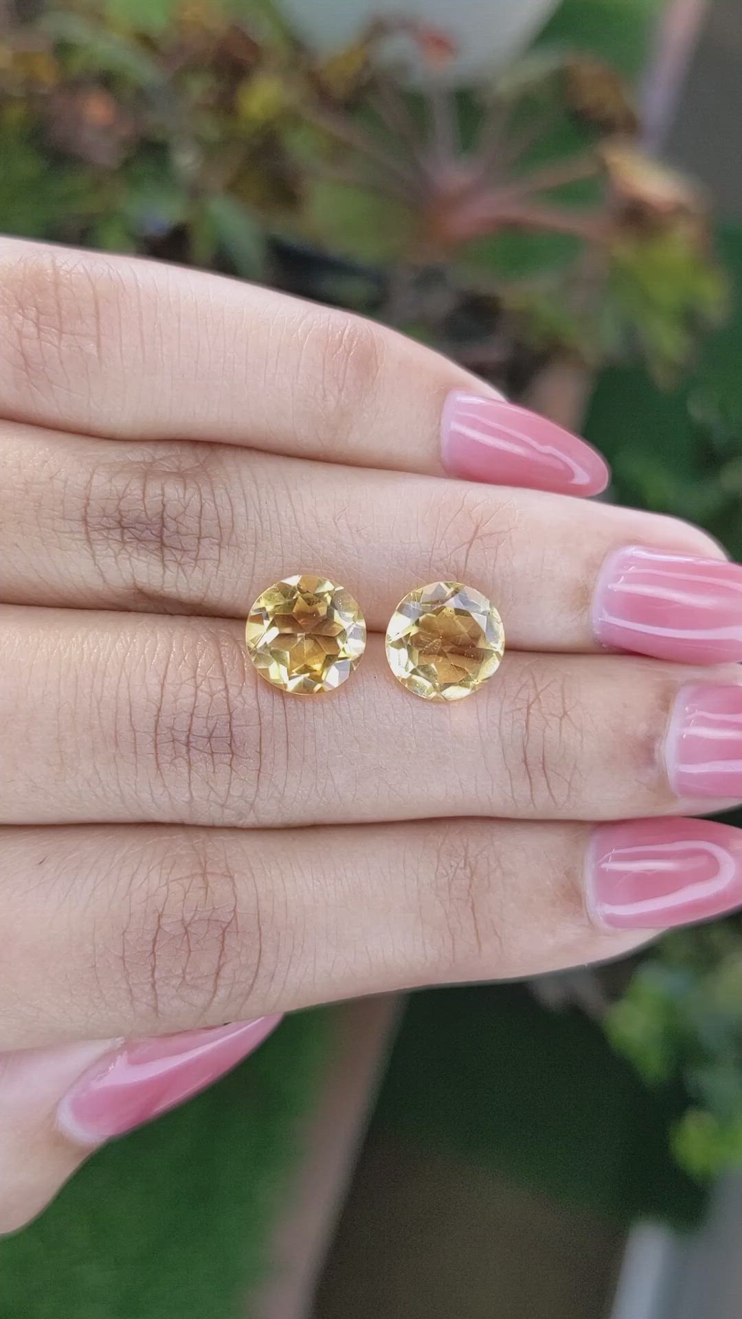 4.94&nbsp;Ct.Tw.Total Carat Weight Citrine Pair from Brazil Size Video