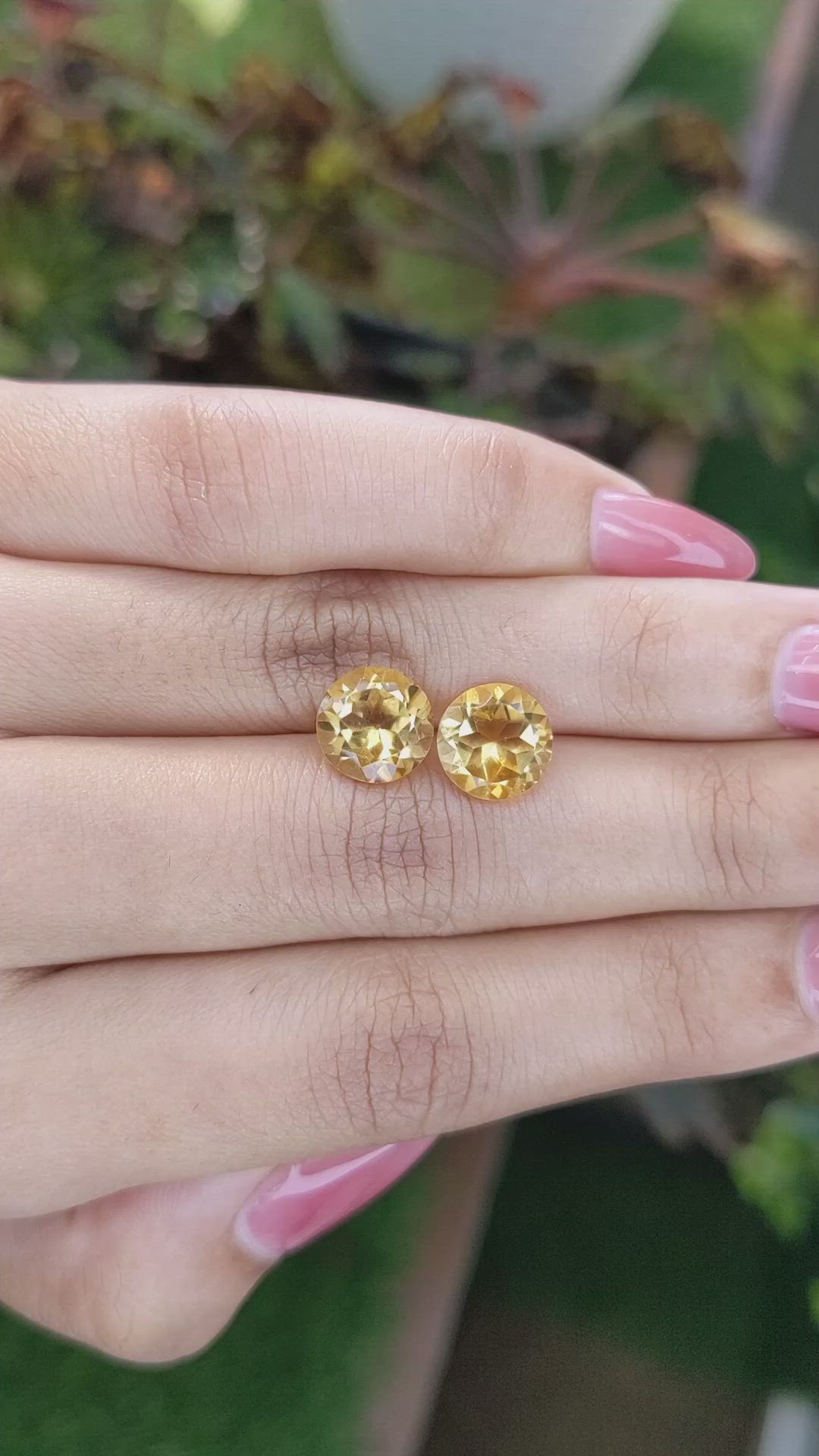 4.90&nbsp;Ct.Tw.Total Carat Weight Citrine Pair from Brazil Size Video