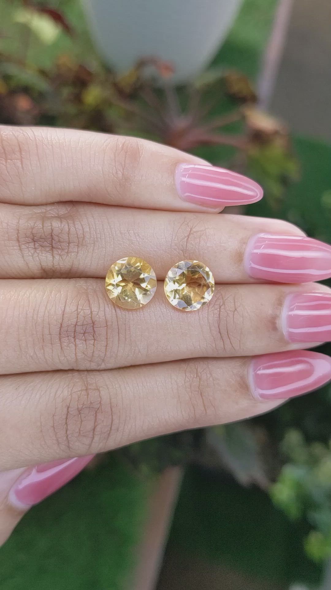 4.67&nbsp;Ct.Tw.Total Carat Weight Citrine Pair from Brazil Size Video