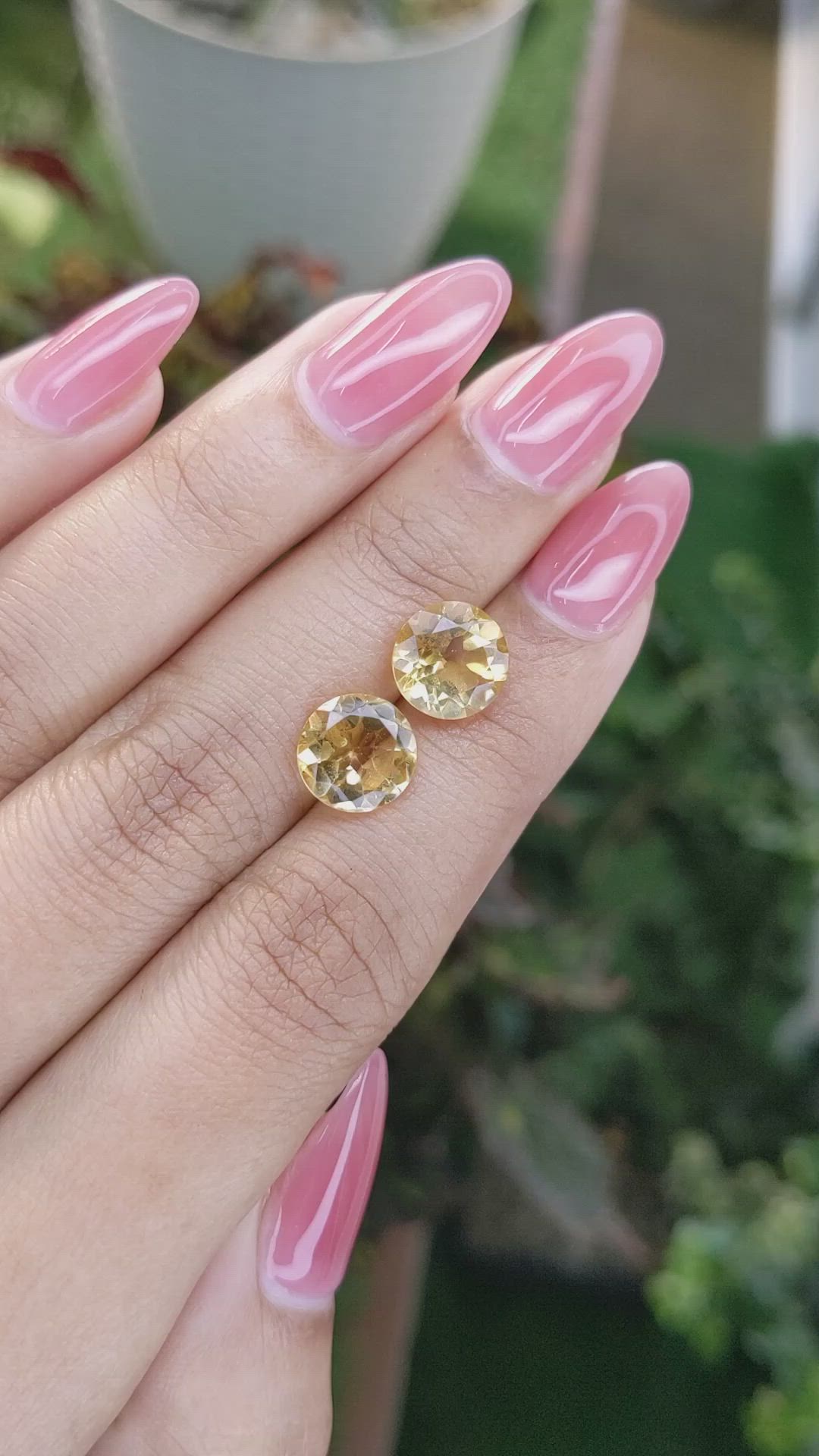 4.67&nbsp;Ct.Tw.Total Carat Weight Citrine Pair from Brazil Size Video