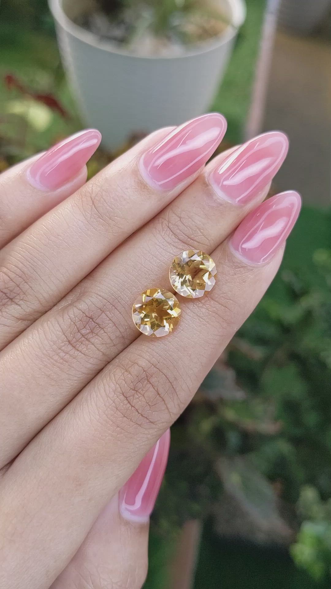 5.02&nbsp;Ct.Tw.Total Carat Weight Citrine Pair from Brazil Size Video