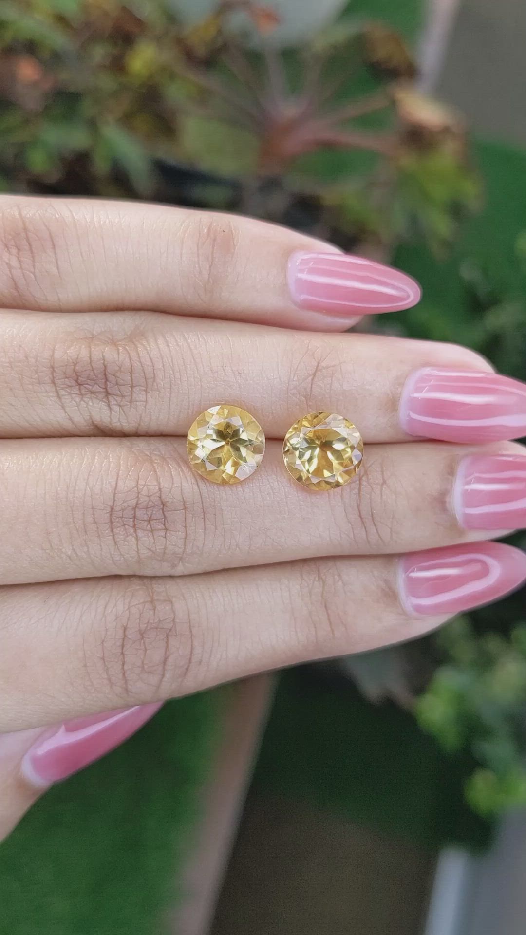 5.48&nbsp;Ct.Tw.Total Carat Weight Citrine Pair from Brazil Size Video