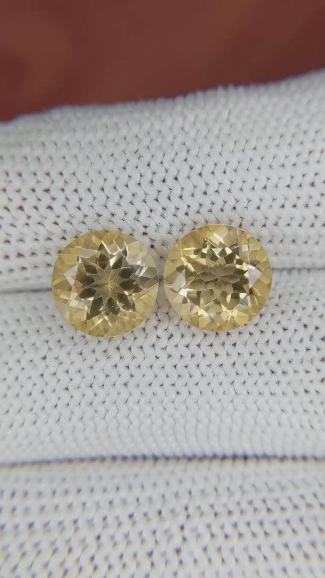 5.11&nbsp;Ct.Tw.Total Carat Weight Citrine Pair from Brazil Size Video