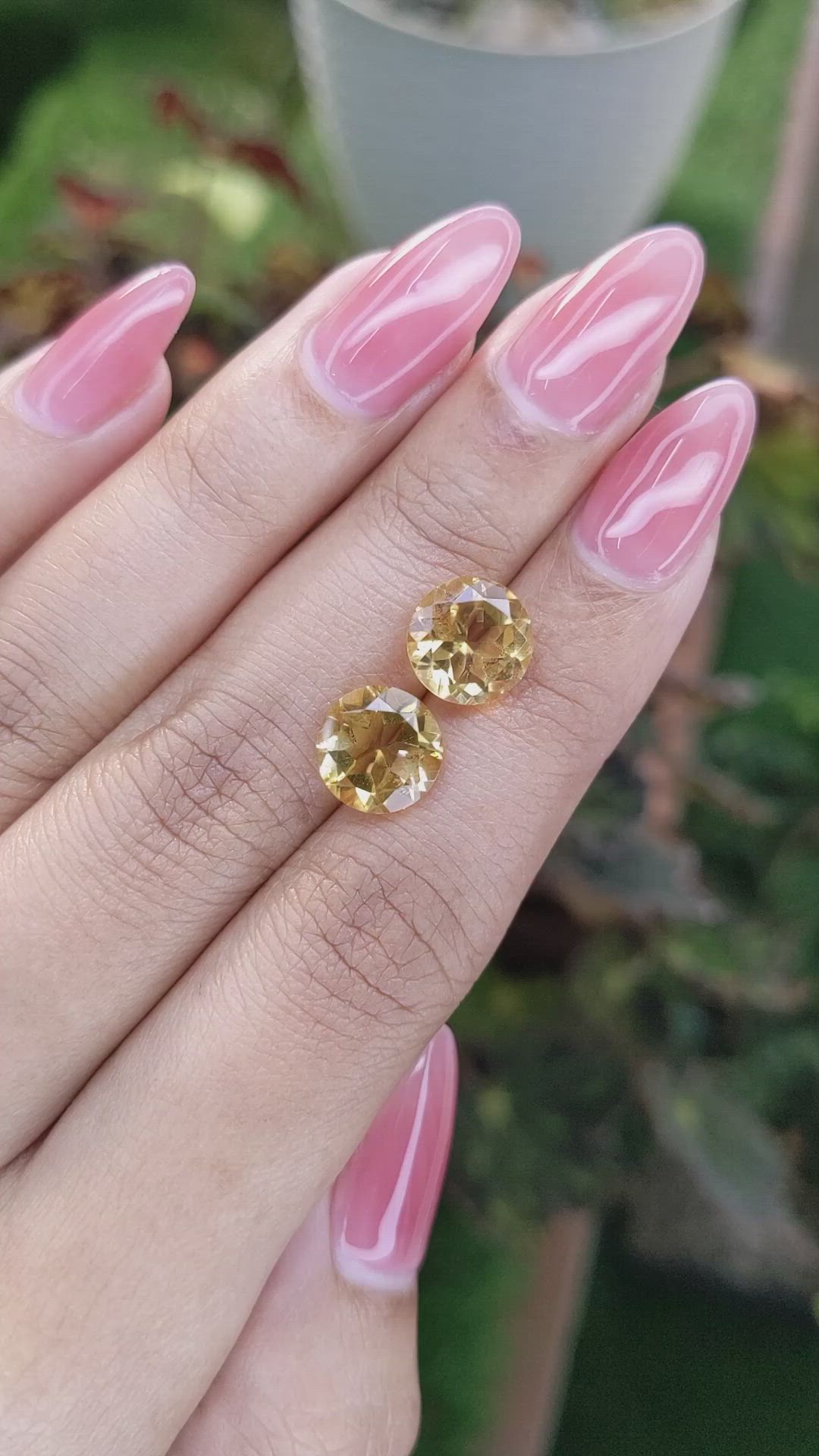 5.03&nbsp;Ct.Tw.Total Carat Weight Citrine Pair from Brazil Size Video