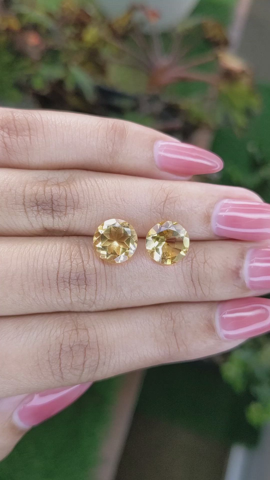 5.03&nbsp;Ct.Tw.Total Carat Weight Citrine Pair from Brazil Size Video