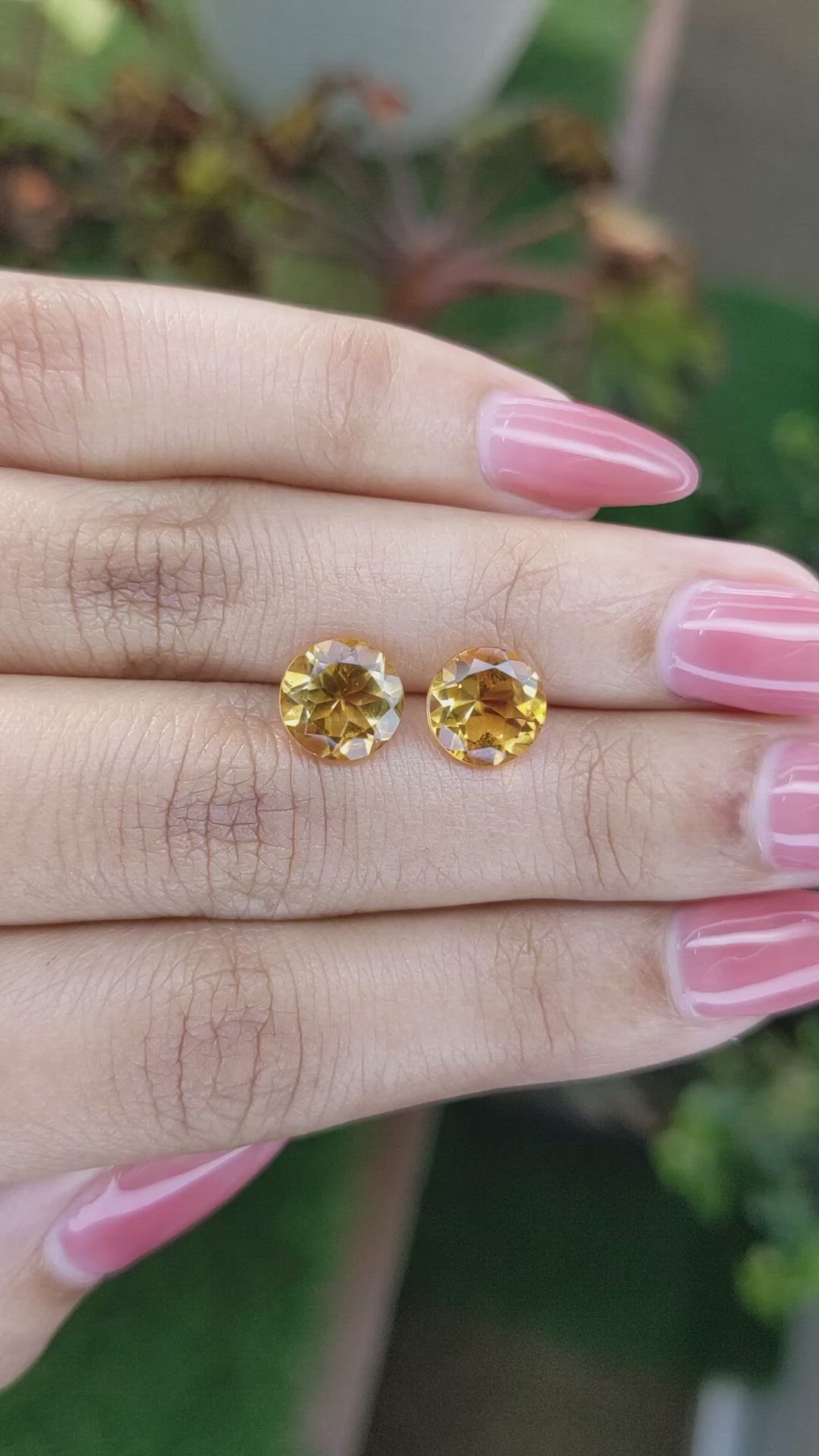 3.67&nbsp;Ct.Tw.Total Carat Weight Citrine Pair from Brazil Size Video