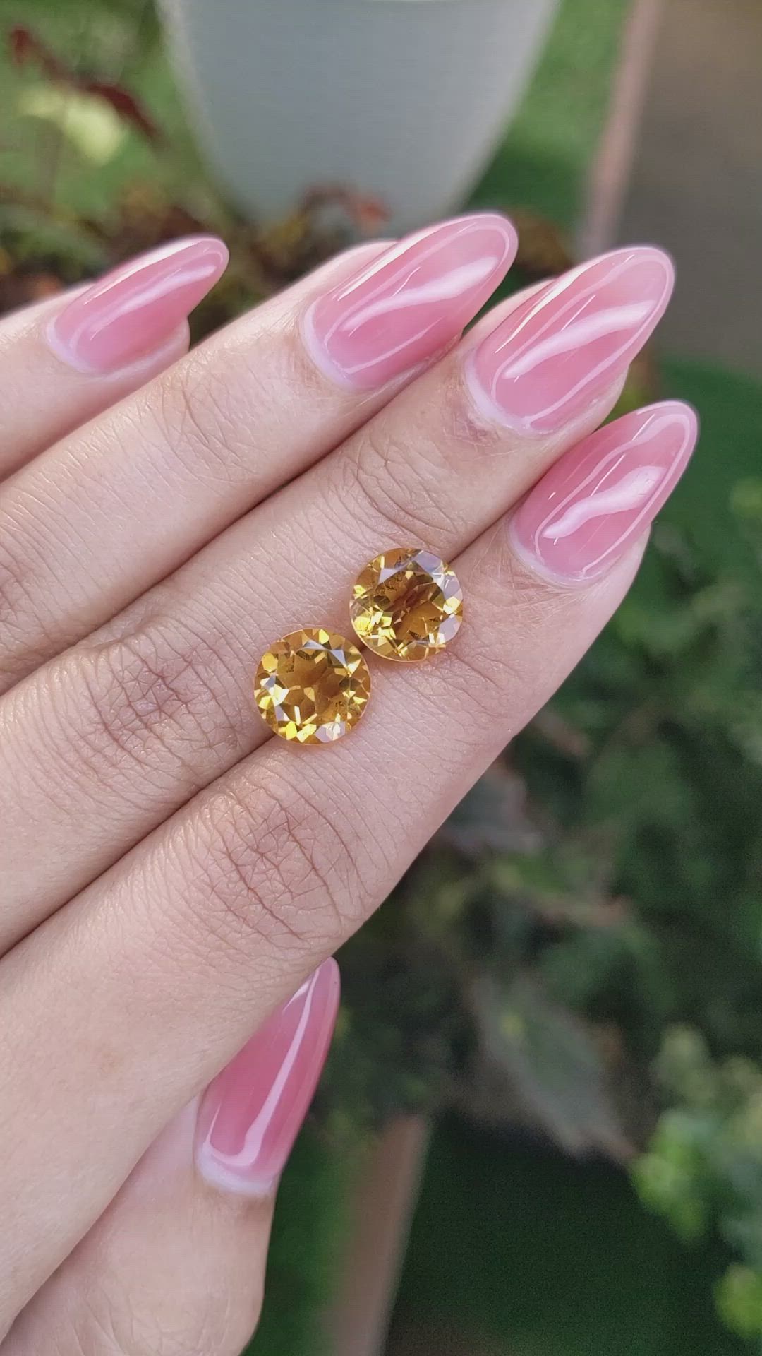 5.11&nbsp;Ct.Tw.Total Carat Weight Citrine Pair from Brazil Size Video