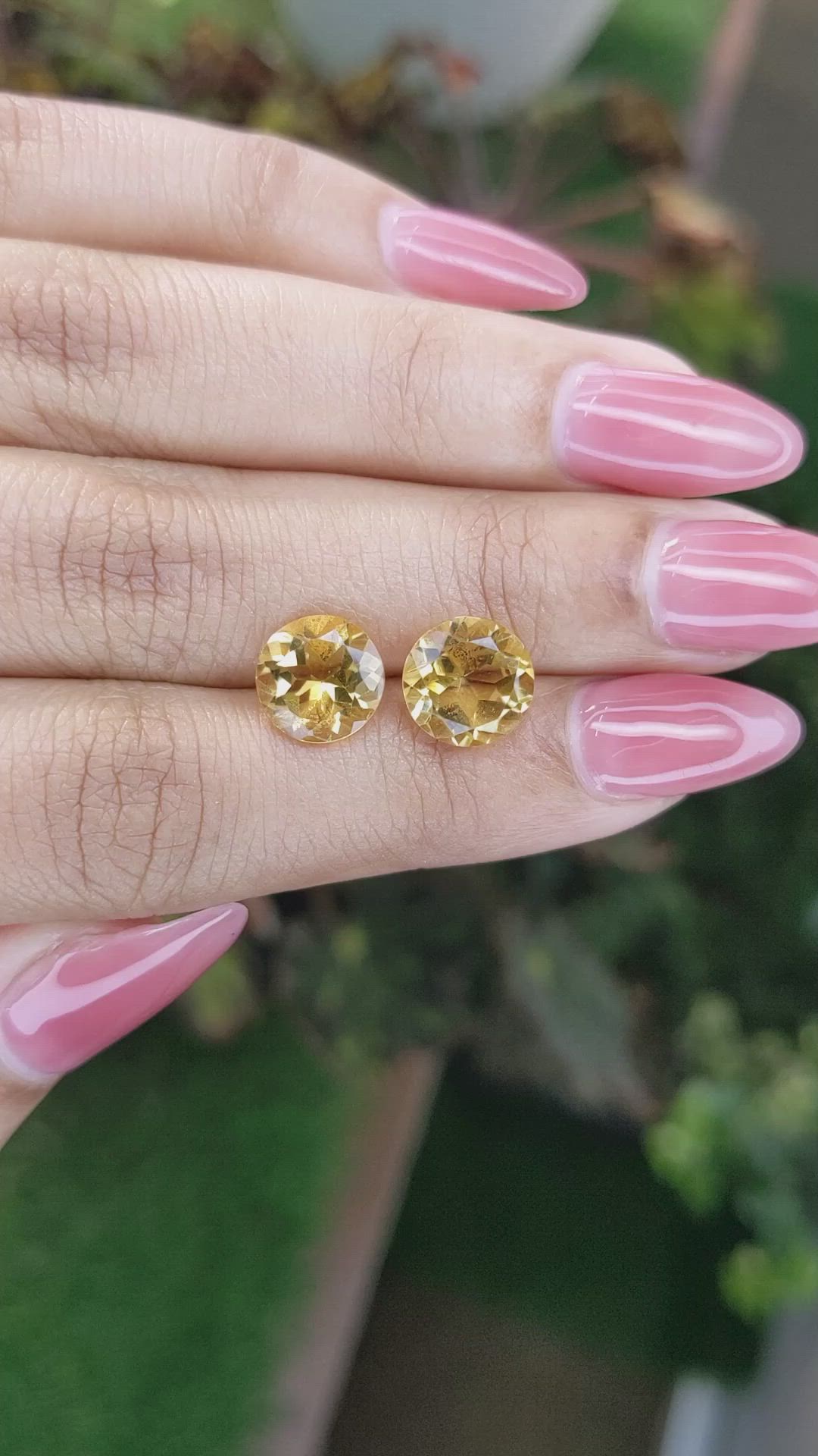 4.72 Ct.Tw.Total Carat Weight Citrine Pair from Brazil Size Video