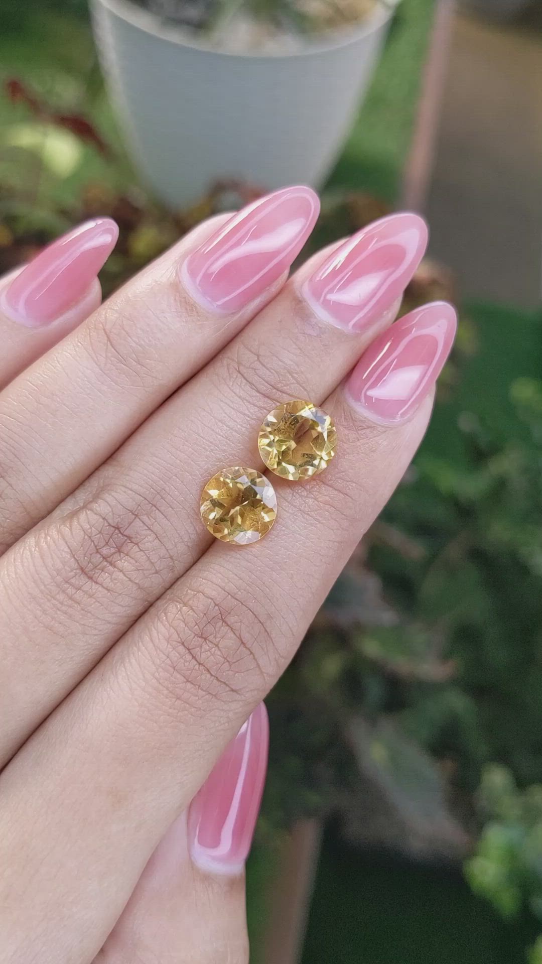 4.72 Ct.Tw.Total Carat Weight Citrine Pair from Brazil Size Video