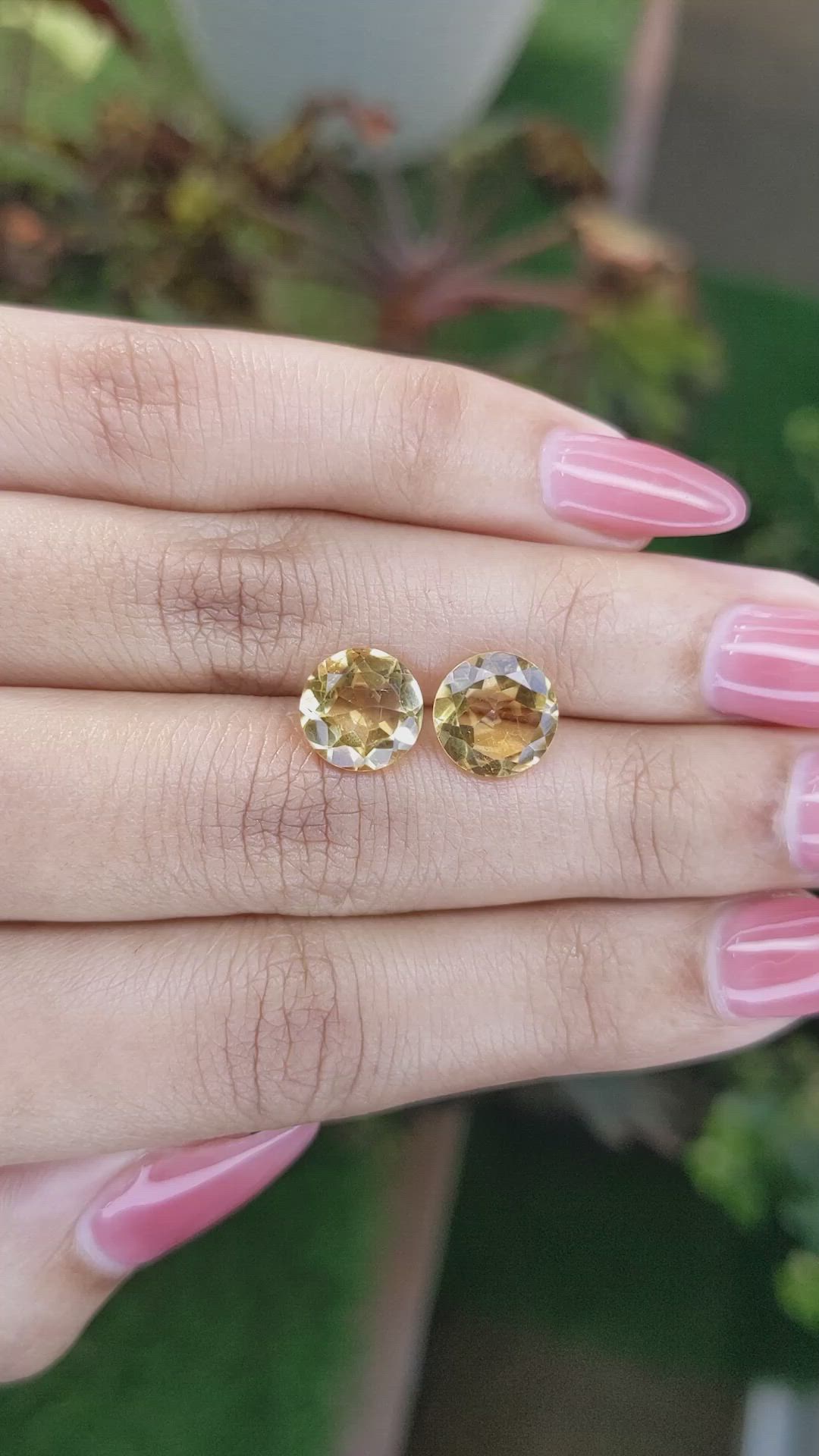 4.32&nbsp;Ct.Tw.Total Carat Weight Citrine Pair from Brazil Size Video