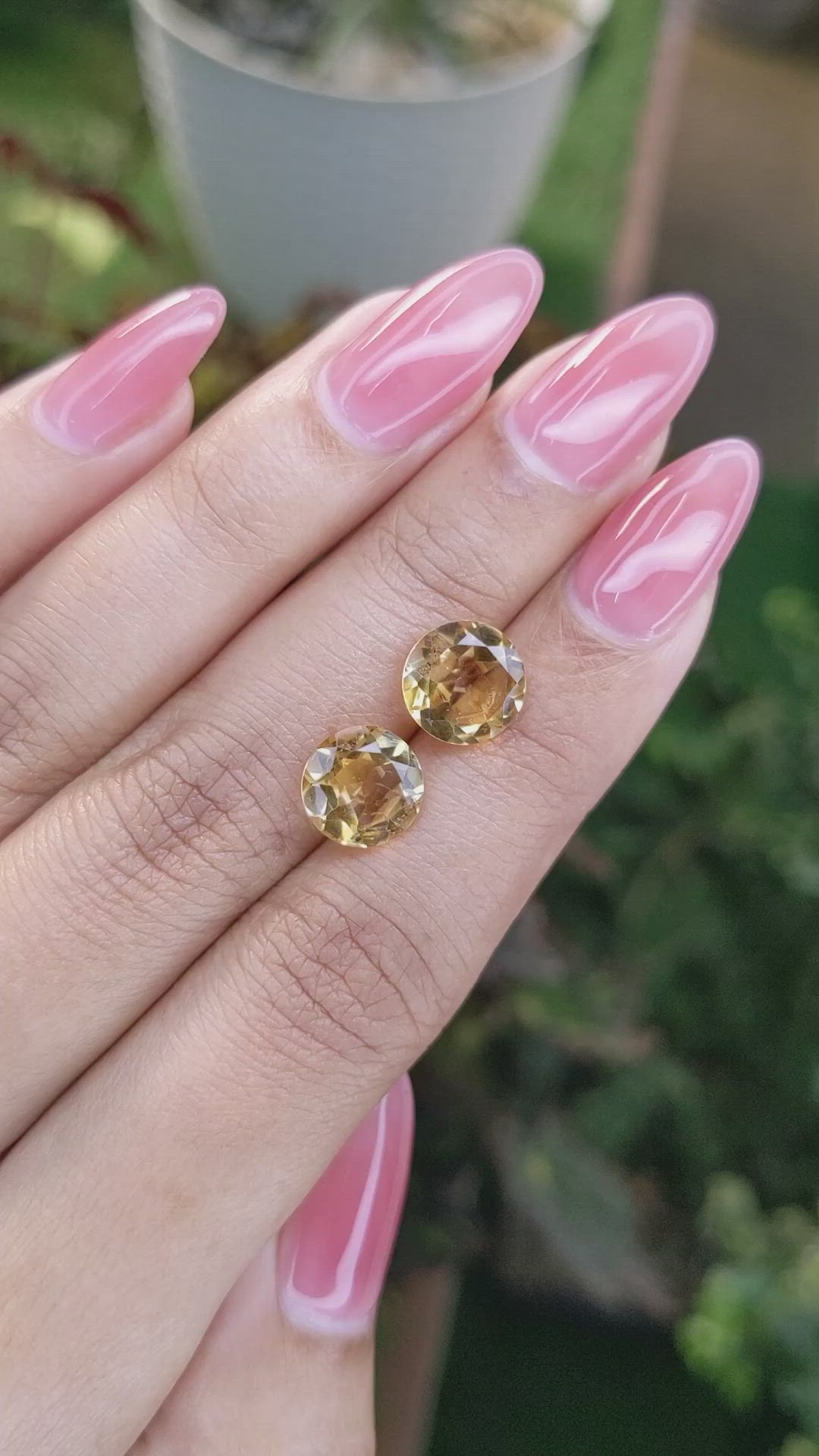 4.32&nbsp;Ct.Tw.Total Carat Weight Citrine Pair from Brazil Size Video