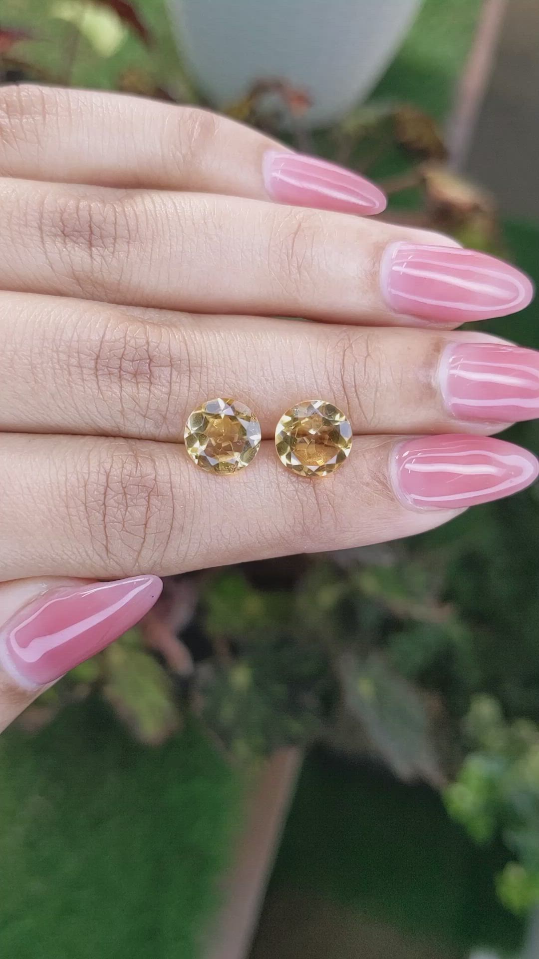 4.32&nbsp;Ct.Tw.Total Carat Weight Citrine Pair from Brazil Size Video