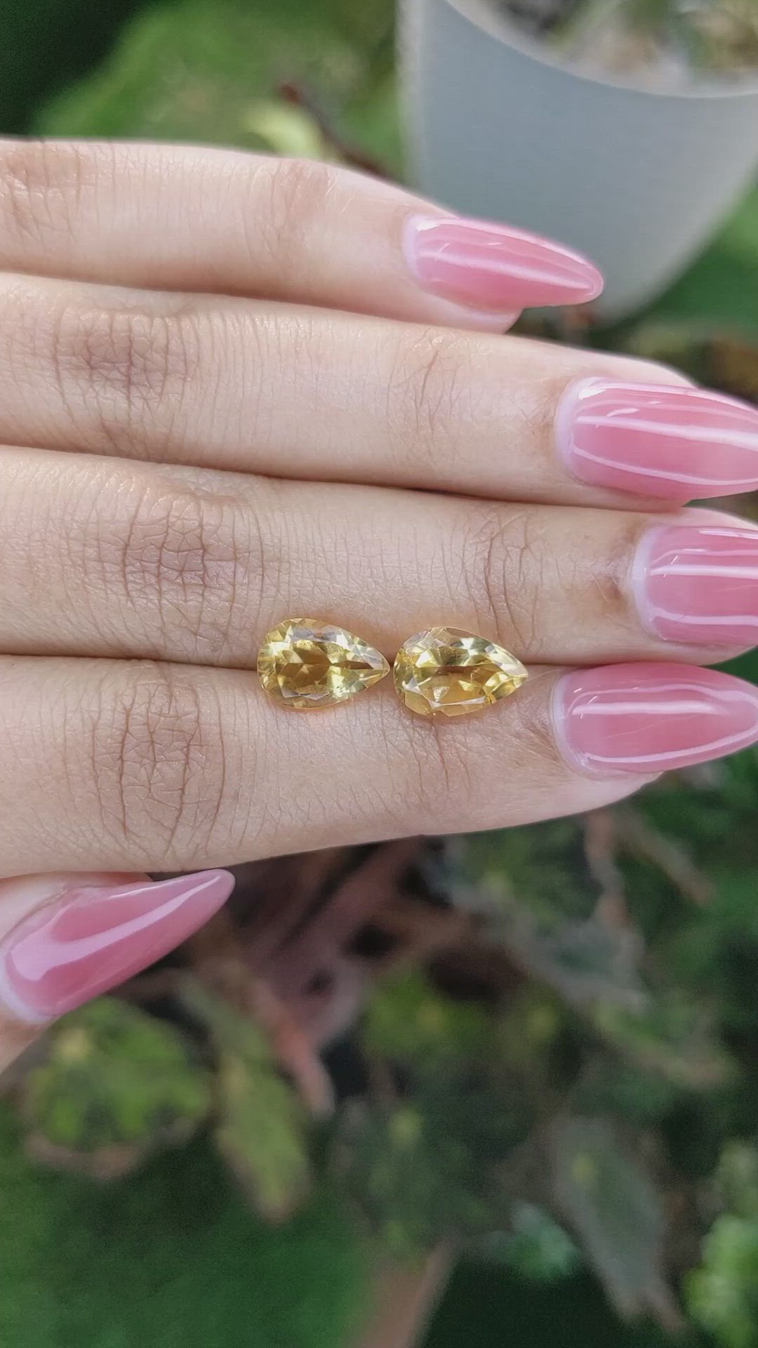 4.17&nbsp;Ct.Tw.Total Carat Weight Citrine Pair from Brazil Size Video