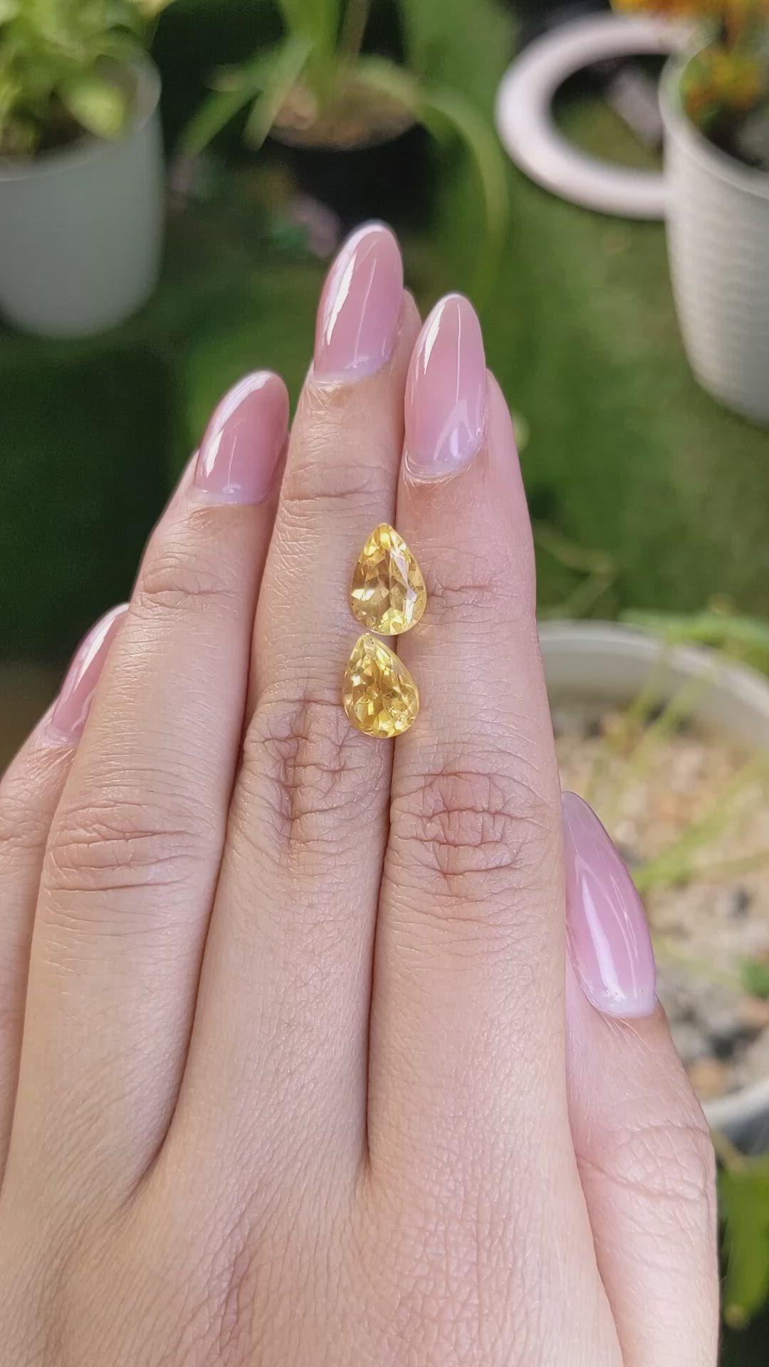 3.84&nbsp;Ct.Tw.Total Carat Weight Citrine Pair from Brazil Size Video