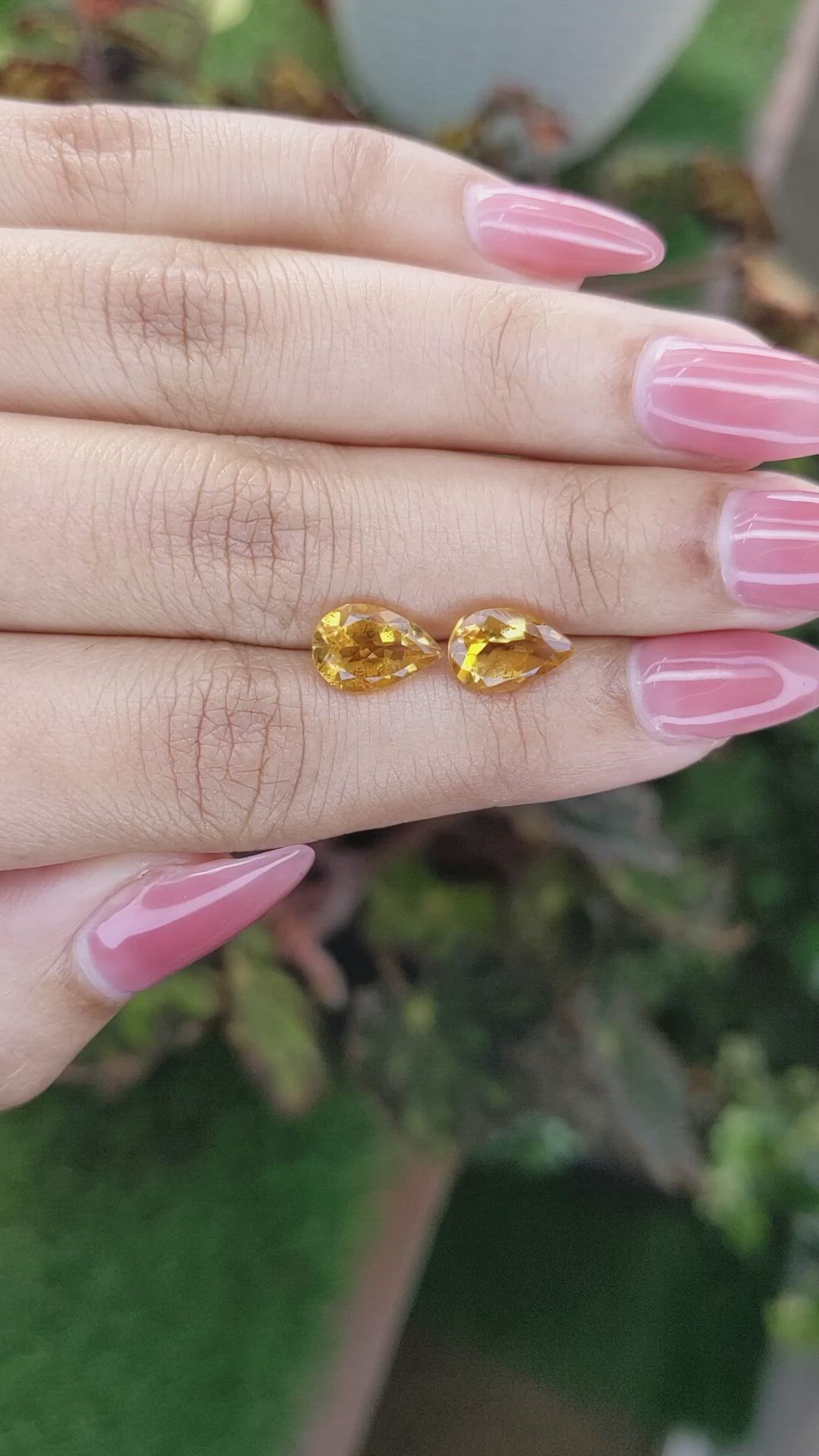 3.36&nbsp;Ct.Tw.Total Carat Weight Citrine Pair from Brazil Size Video