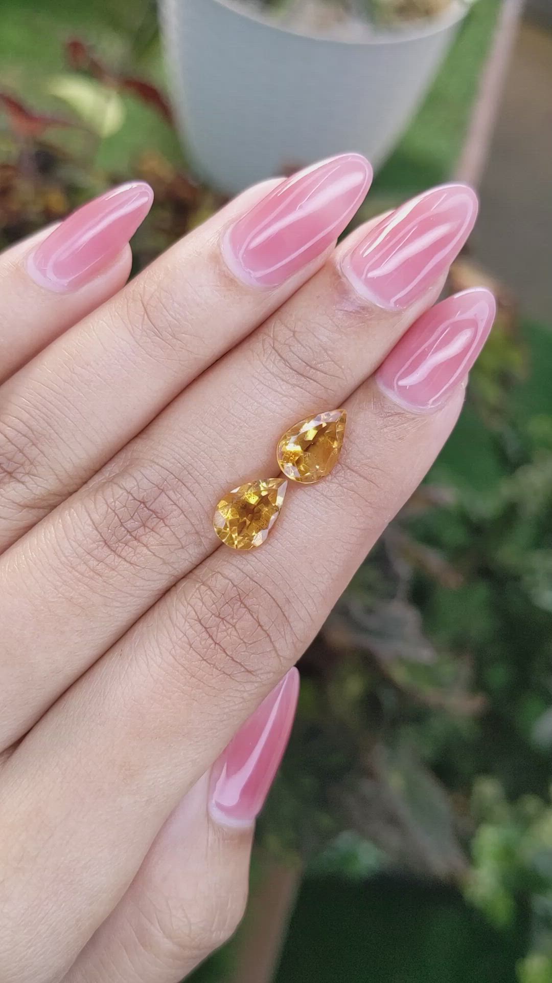 3.36&nbsp;Ct.Tw.Total Carat Weight Citrine Pair from Brazil Size Video