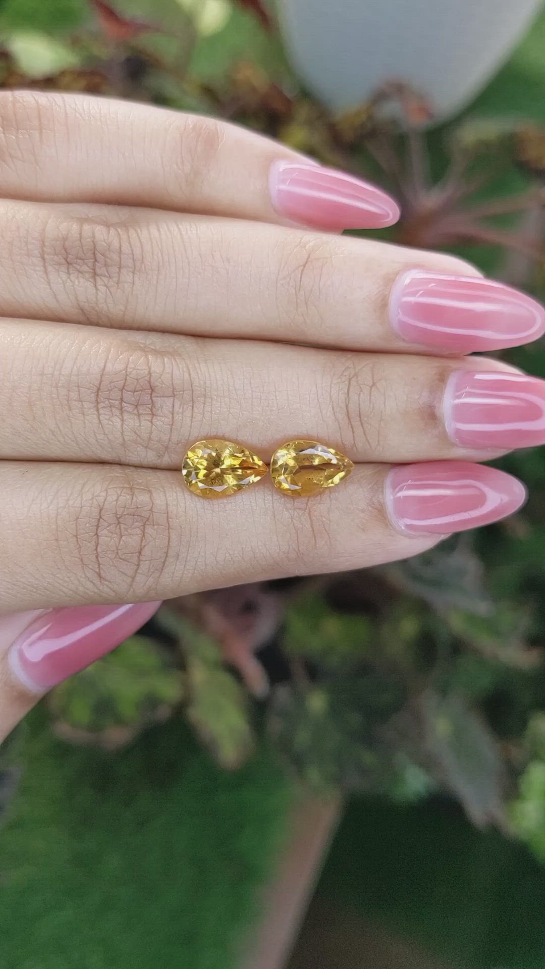 3.49&nbsp;Ct.Tw.Total Carat Weight Citrine Pair from Brazil Size Video