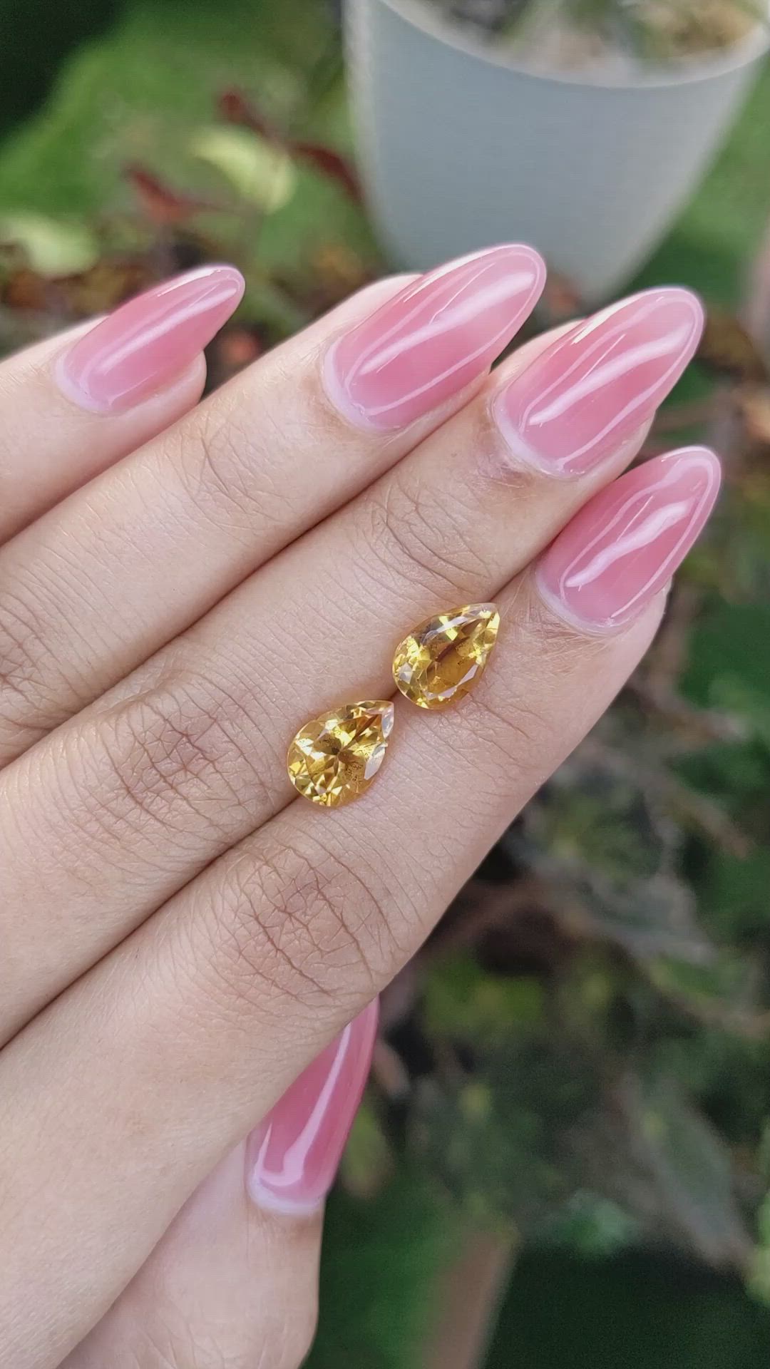 3.49&nbsp;Ct.Tw.Total Carat Weight Citrine Pair from Brazil Size Video