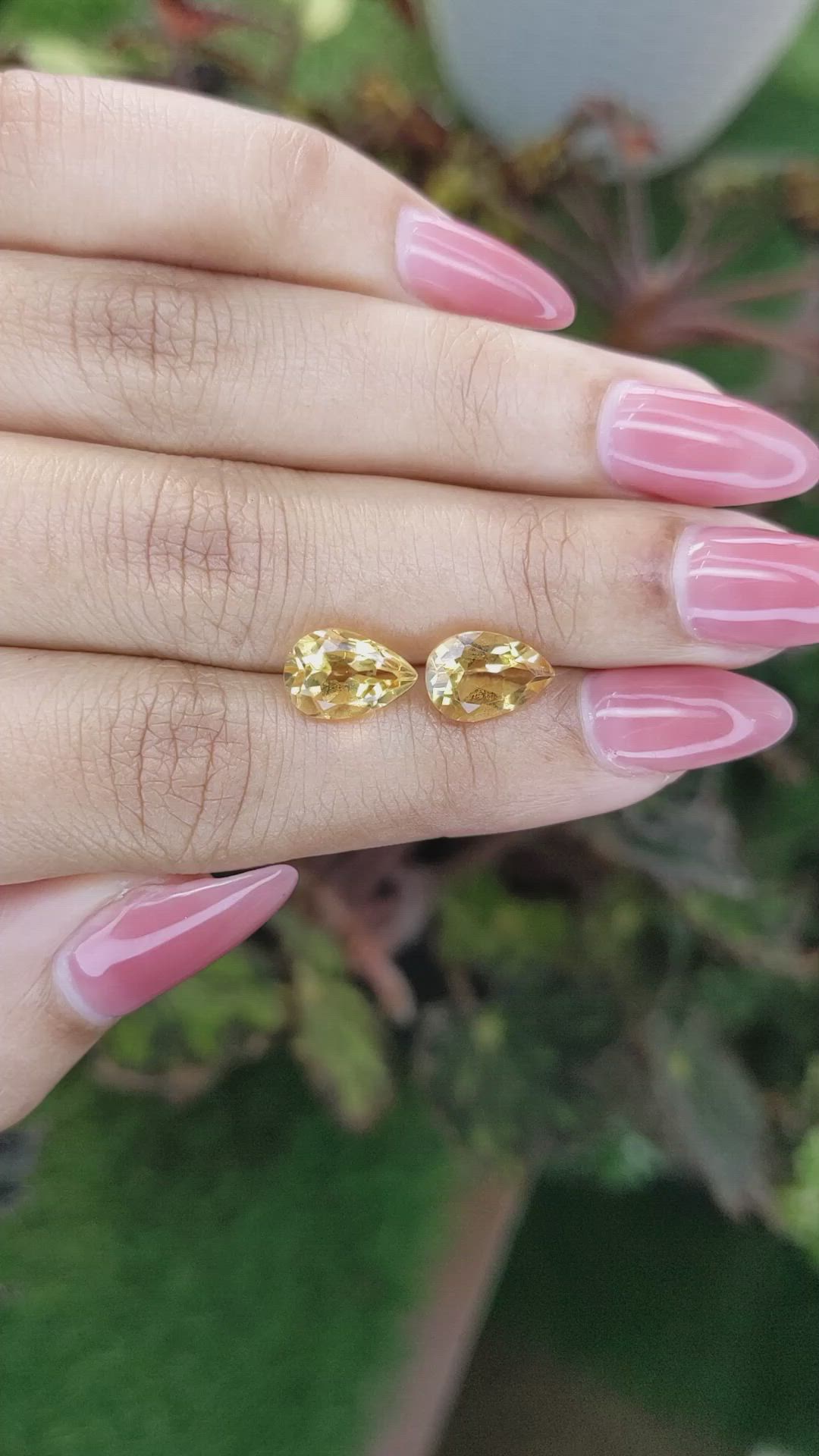 3.97&nbsp;Ct.Tw.Total Carat Weight Citrine Pair from Brazil Size Video