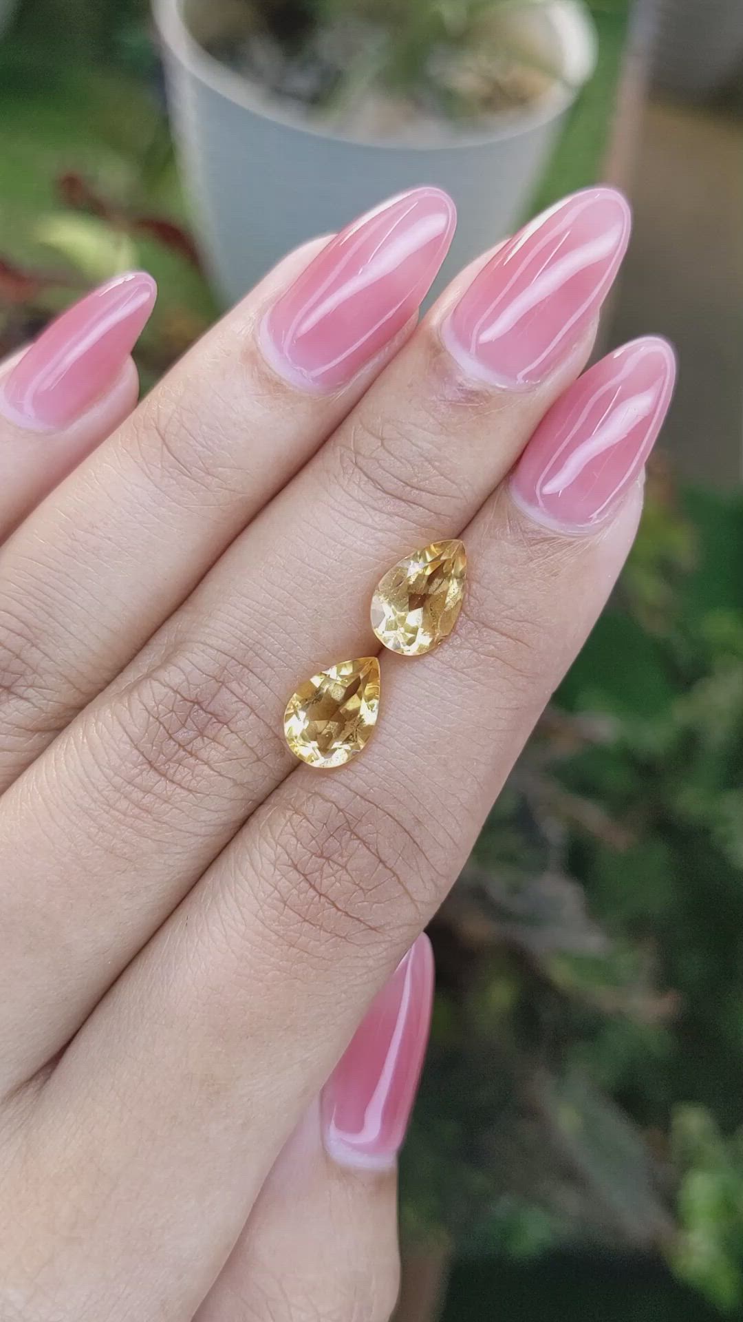 3.59&nbsp;Ct.Tw.Total Carat Weight Citrine Pair from Brazil Size Video