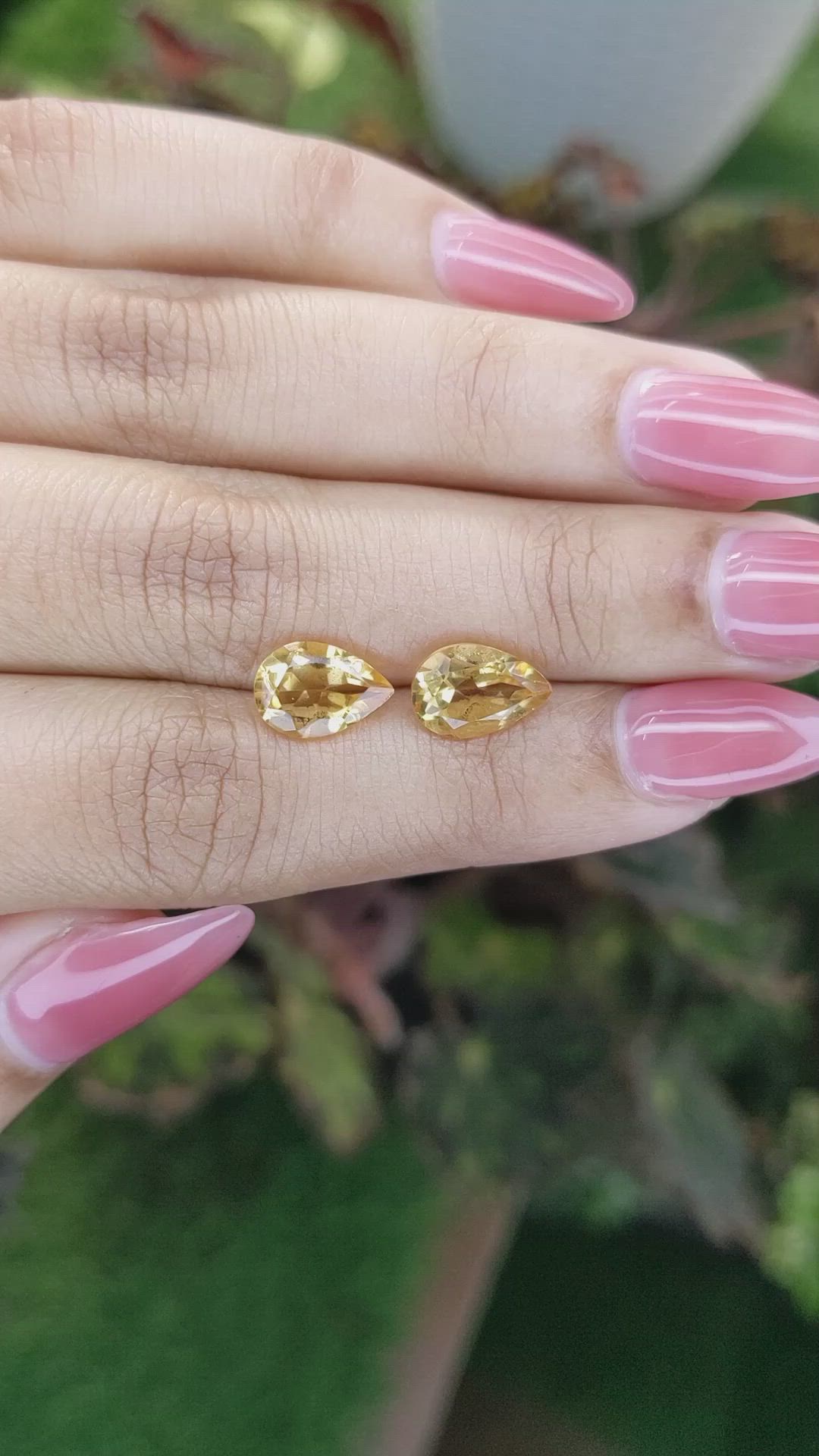 3.59&nbsp;Ct.Tw.Total Carat Weight Citrine Pair from Brazil Size Video