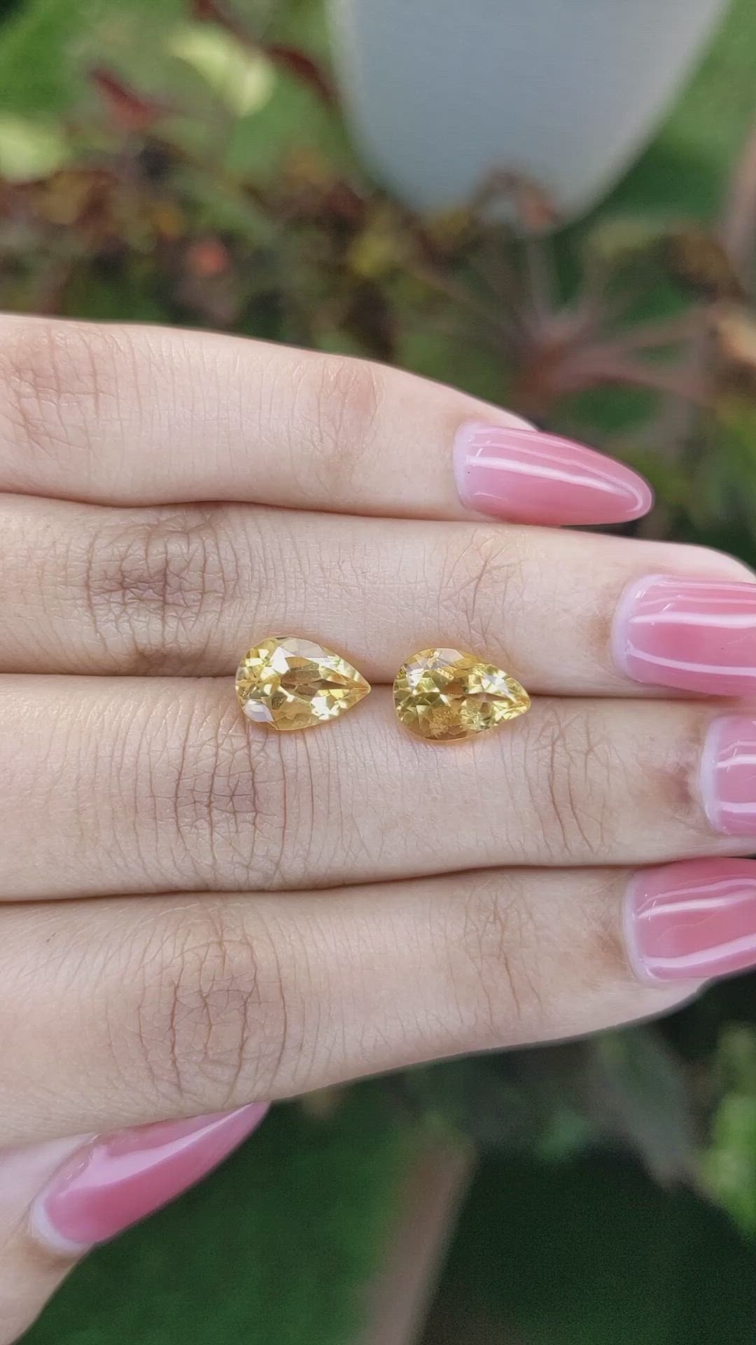 3.84&nbsp;Ct.Tw.Total Carat Weight Citrine Pair from Brazil Size Video