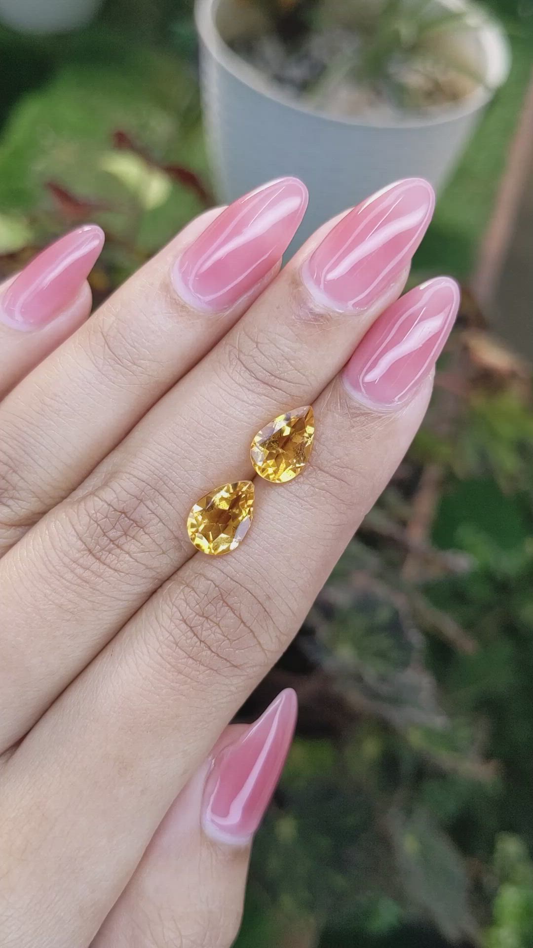 3.51&nbsp;Ct.Tw.Total Carat Weight Citrine Pair from Brazil Size Video