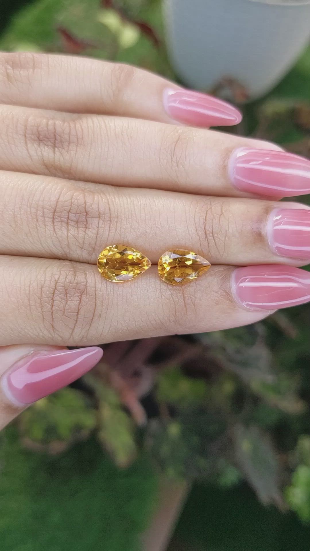 3.51&nbsp;Ct.Tw.Total Carat Weight Citrine Pair from Brazil Size Video