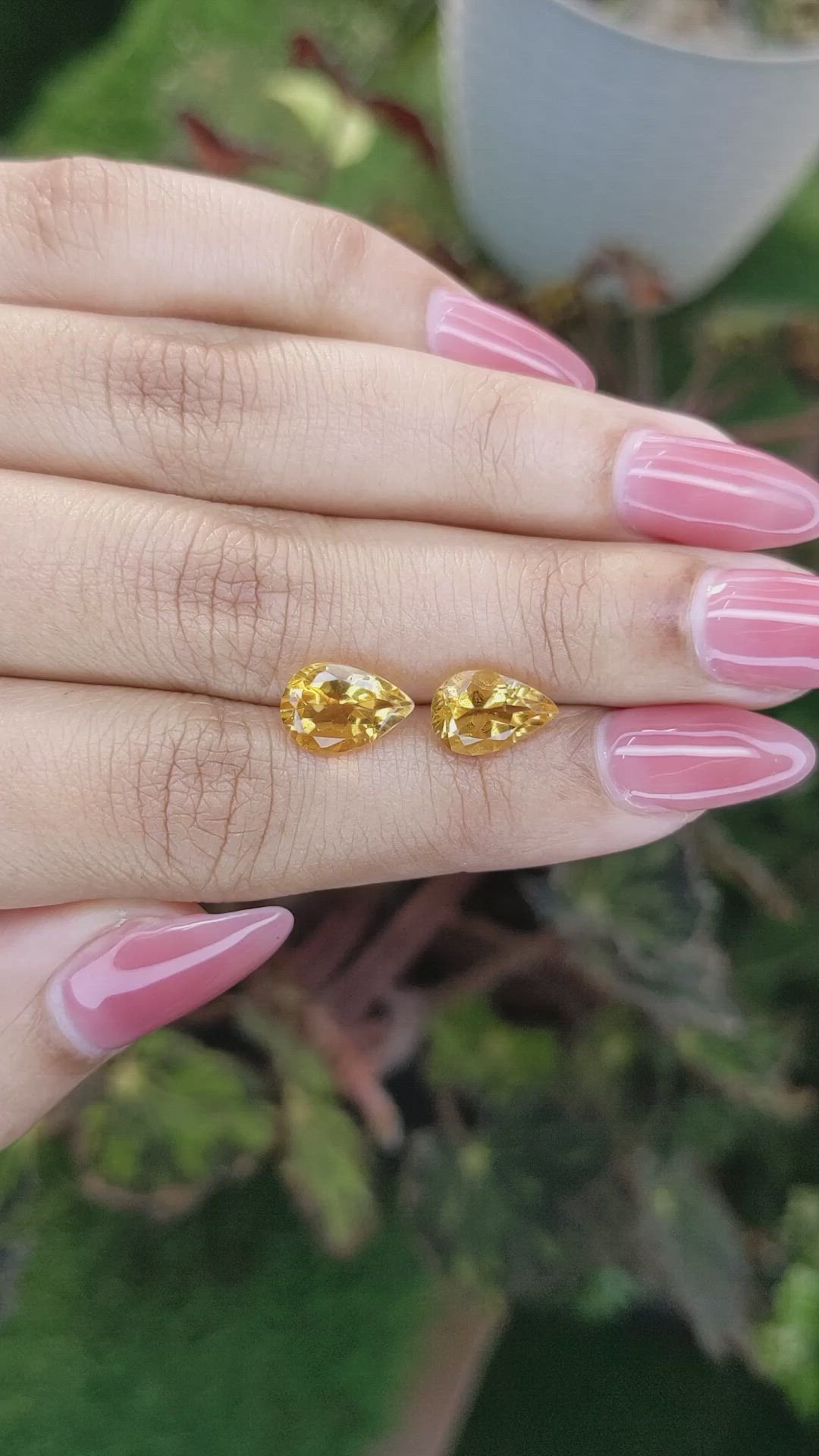 3.80&nbsp;Ct.Tw.Total Carat Weight Citrine Pair from Brazil Size Video