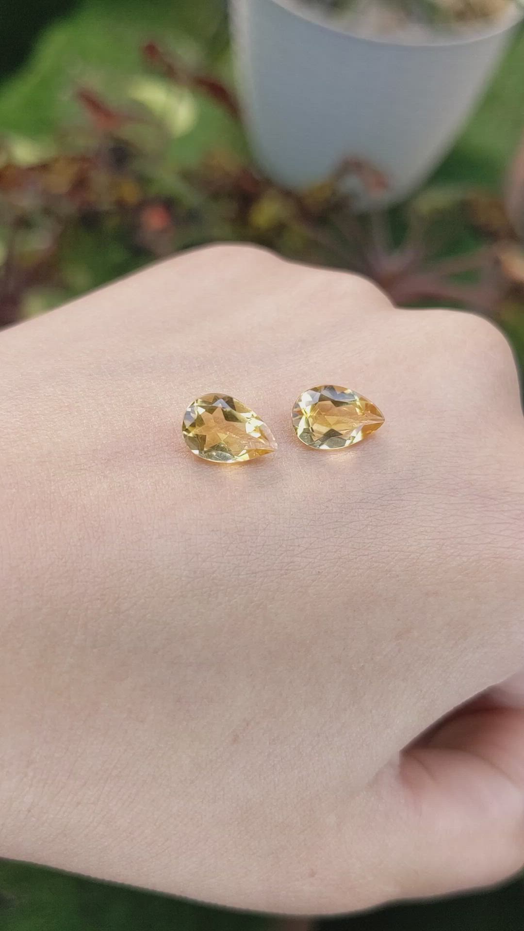 3.34&nbsp;Ct.Tw.Total Carat Weight Citrine Pair from Brazil Size Video
