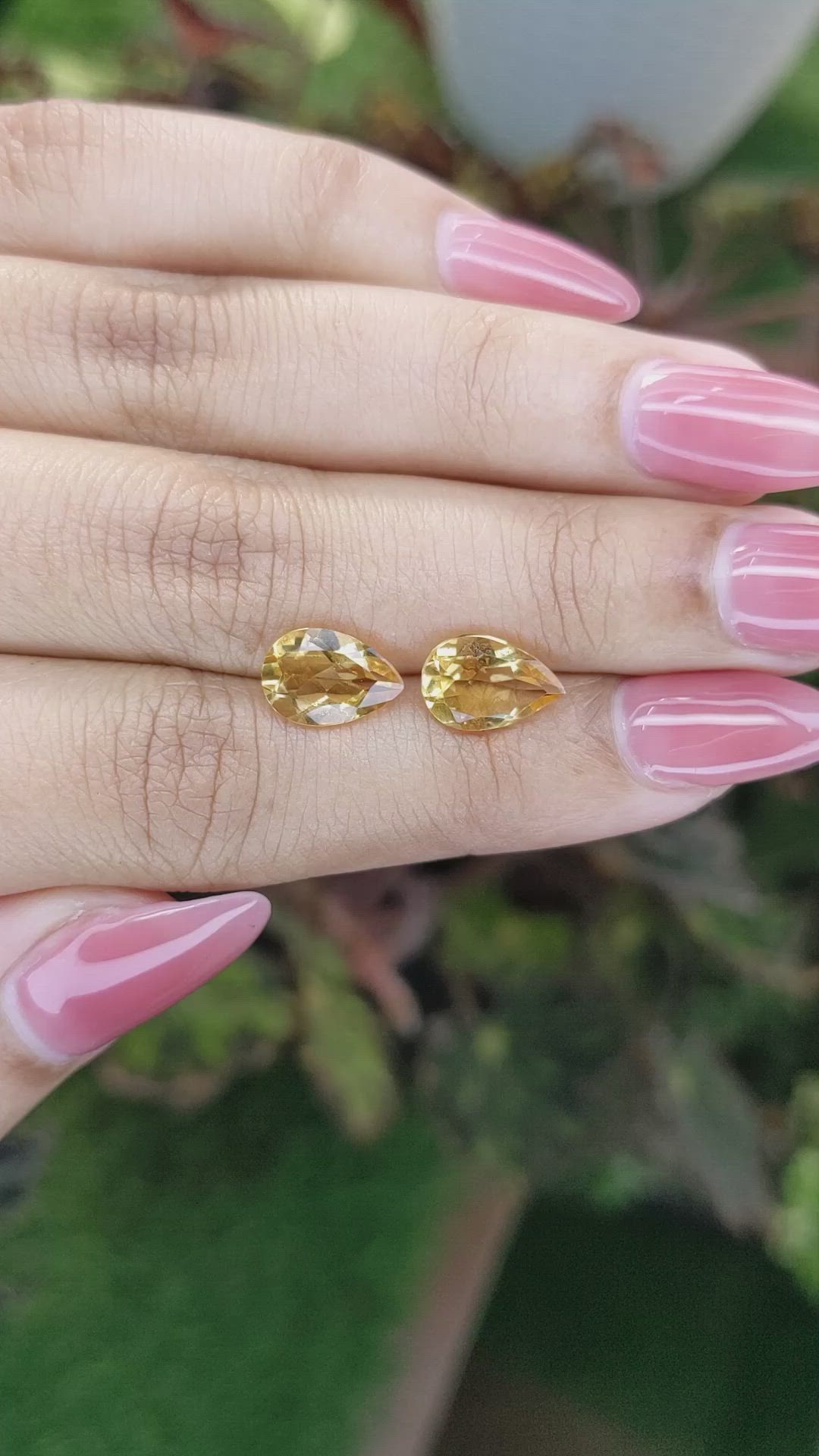 3.34&nbsp;Ct.Tw.Total Carat Weight Citrine Pair from Brazil Size Video
