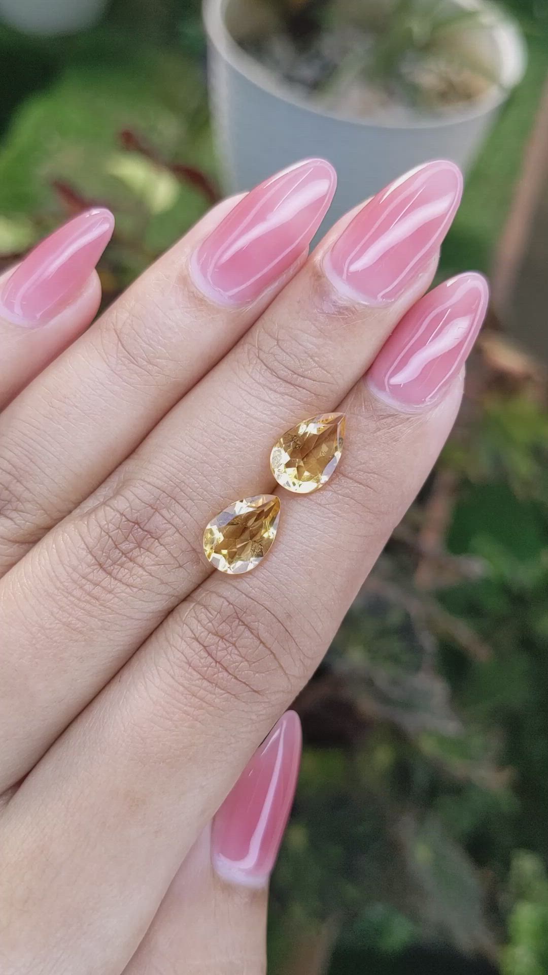 3.34&nbsp;Ct.Tw.Total Carat Weight Citrine Pair from Brazil Size Video