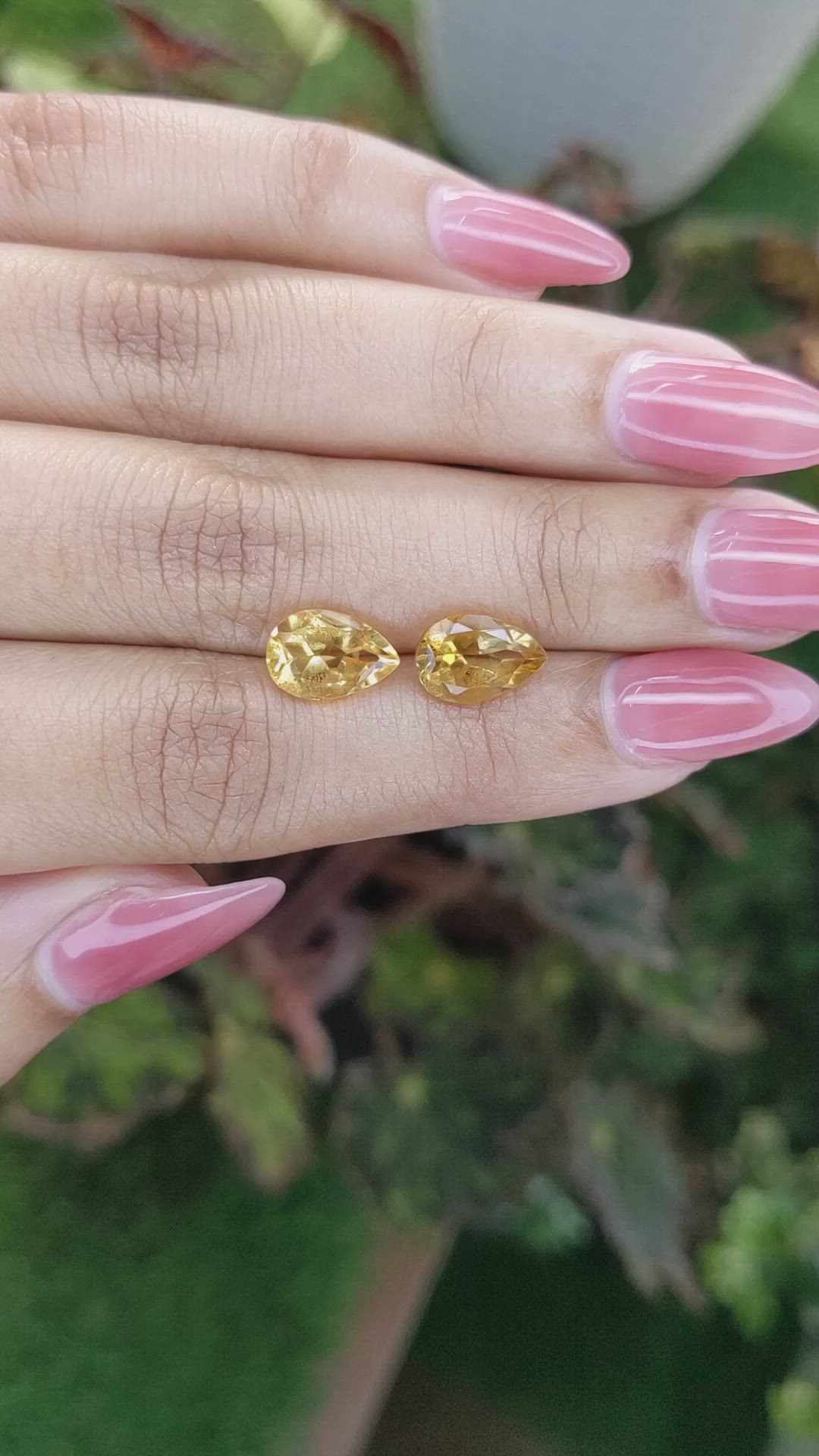 3.76&nbsp;Ct.Tw.Total Carat Weight Citrine Pair from Brazil Size Video