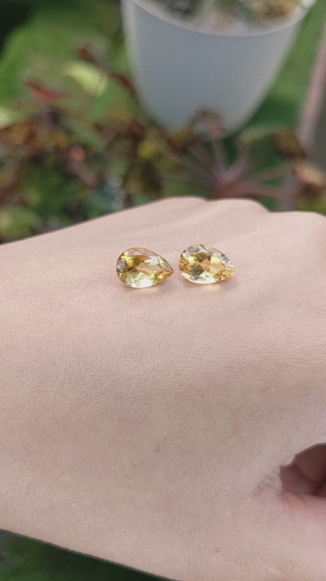 3.76&nbsp;Ct.Tw.Total Carat Weight Citrine Pair from Brazil Size Video