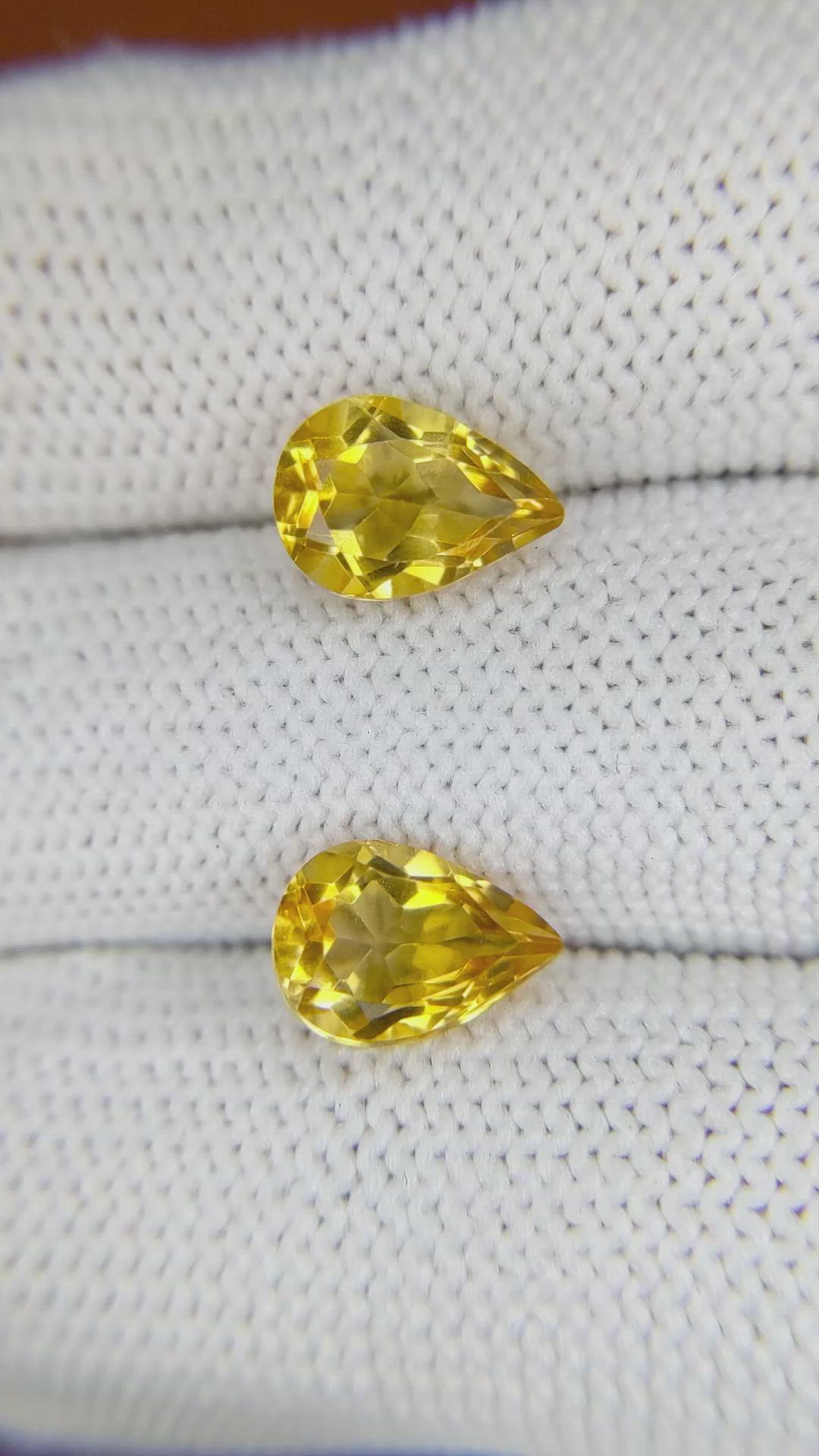 3.79&nbsp;Ct.Tw.Total Carat Weight Citrine Pair from Brazil Size Video