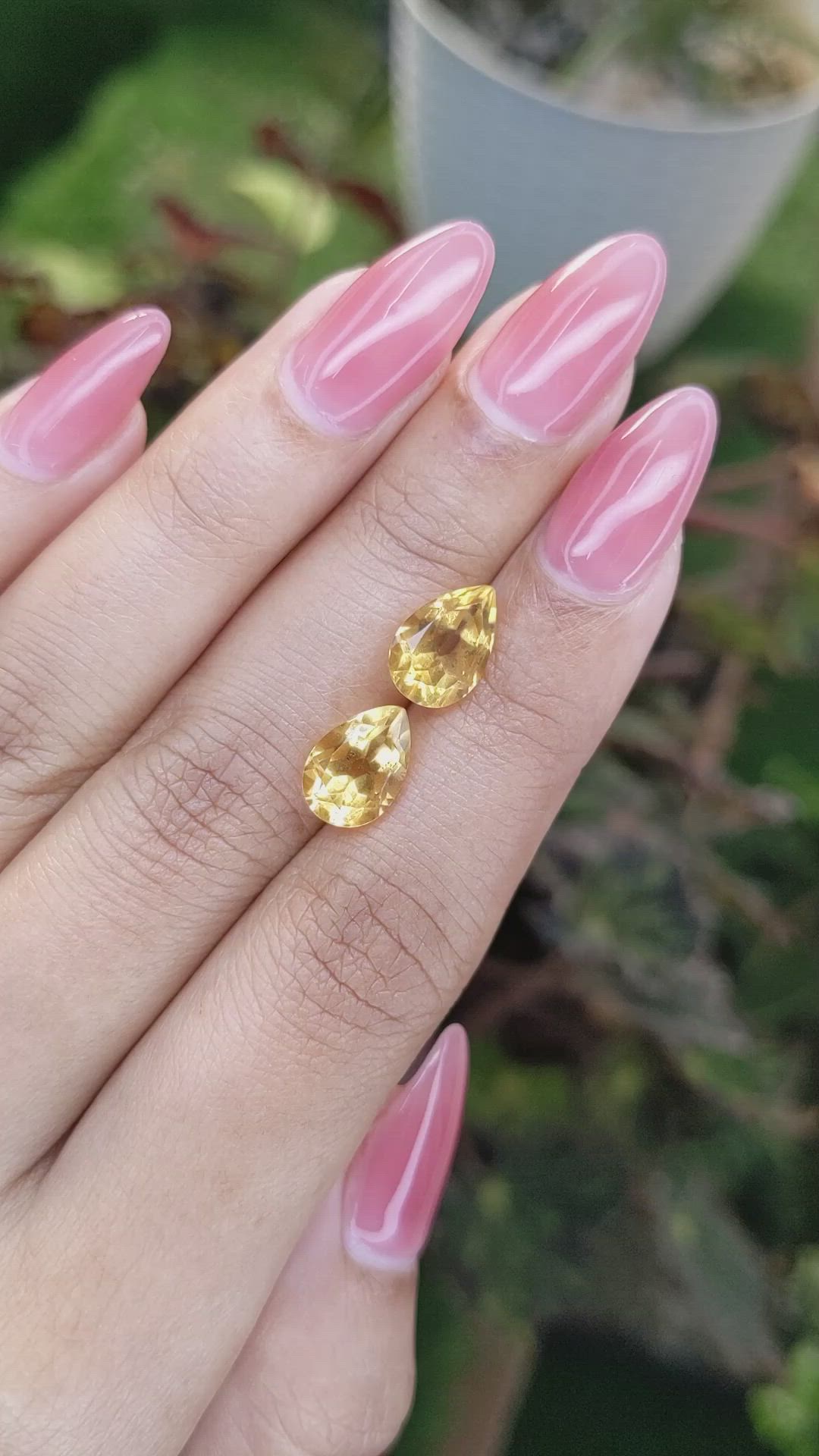 4.56&nbsp;Ct.Tw.Total Carat Weight Citrine Pair from Brazil Size Video