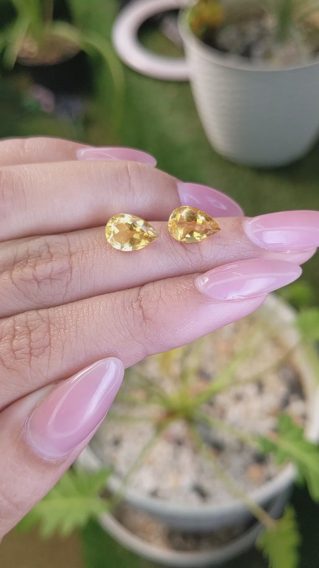 3.32&nbsp;Ct.Tw.Total Carat Weight Citrine Pair from Brazil Size Video