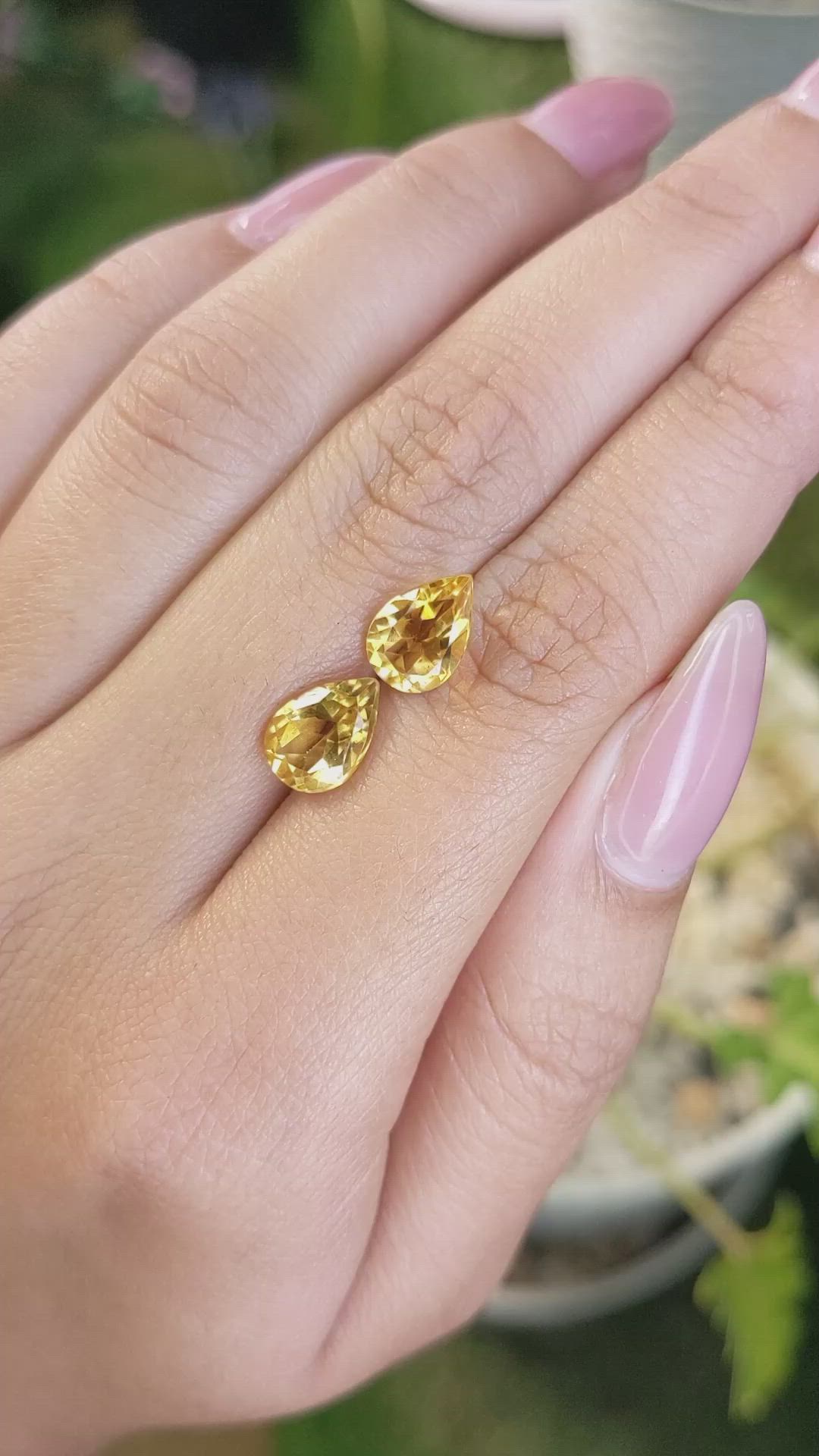 3.32&nbsp;Ct.Tw.Total Carat Weight Citrine Pair from Brazil Size Video