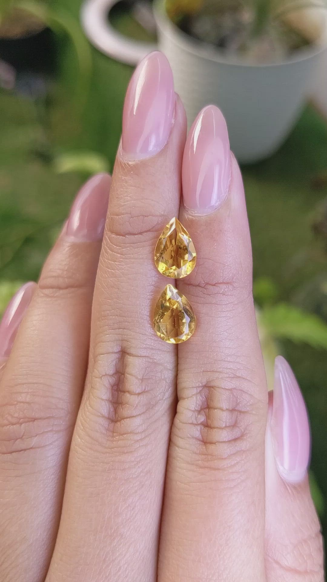 3.32&nbsp;Ct.Tw.Total Carat Weight Citrine Pair from Brazil Size Video