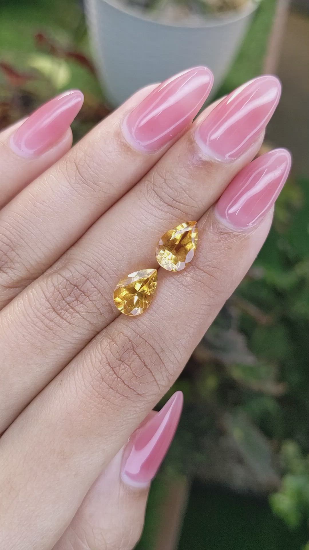 3.72&nbsp;Ct.Tw.Total Carat Weight Citrine Pair from Brazil Size Video