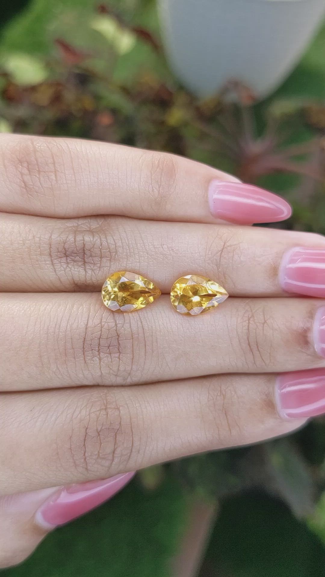 3.72&nbsp;Ct.Tw.Total Carat Weight Citrine Pair from Brazil Size Video