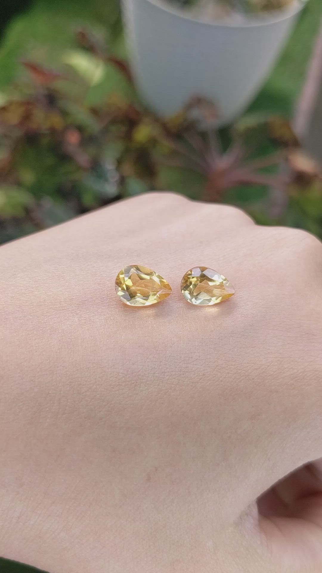 3.53&nbsp;Ct.Tw.Total Carat Weight Citrine Pair from Brazil Size Video