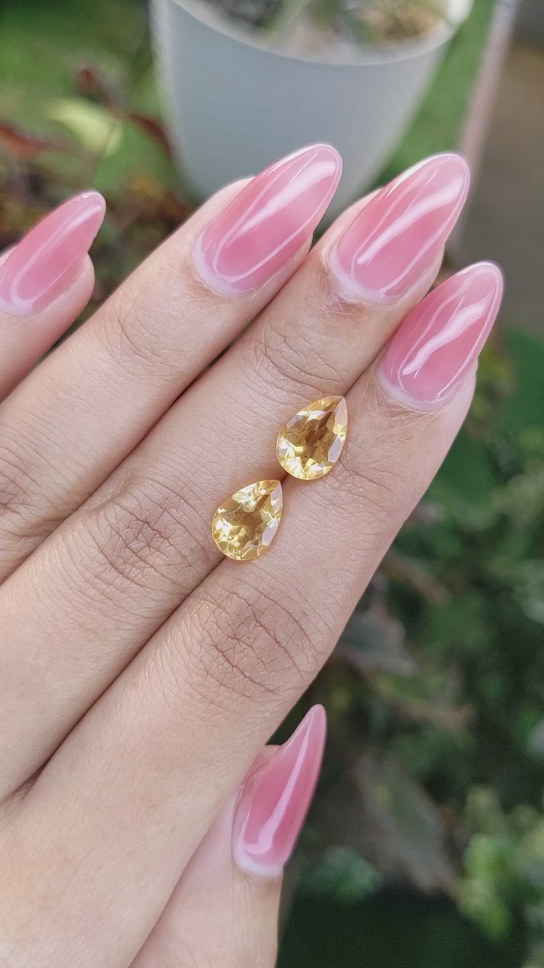 3.53&nbsp;Ct.Tw.Total Carat Weight Citrine Pair from Brazil Size Video