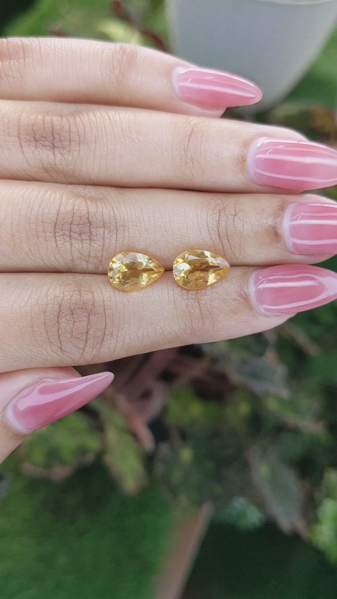 3.53&nbsp;Ct.Tw.Total Carat Weight Citrine Pair from Brazil Size Video