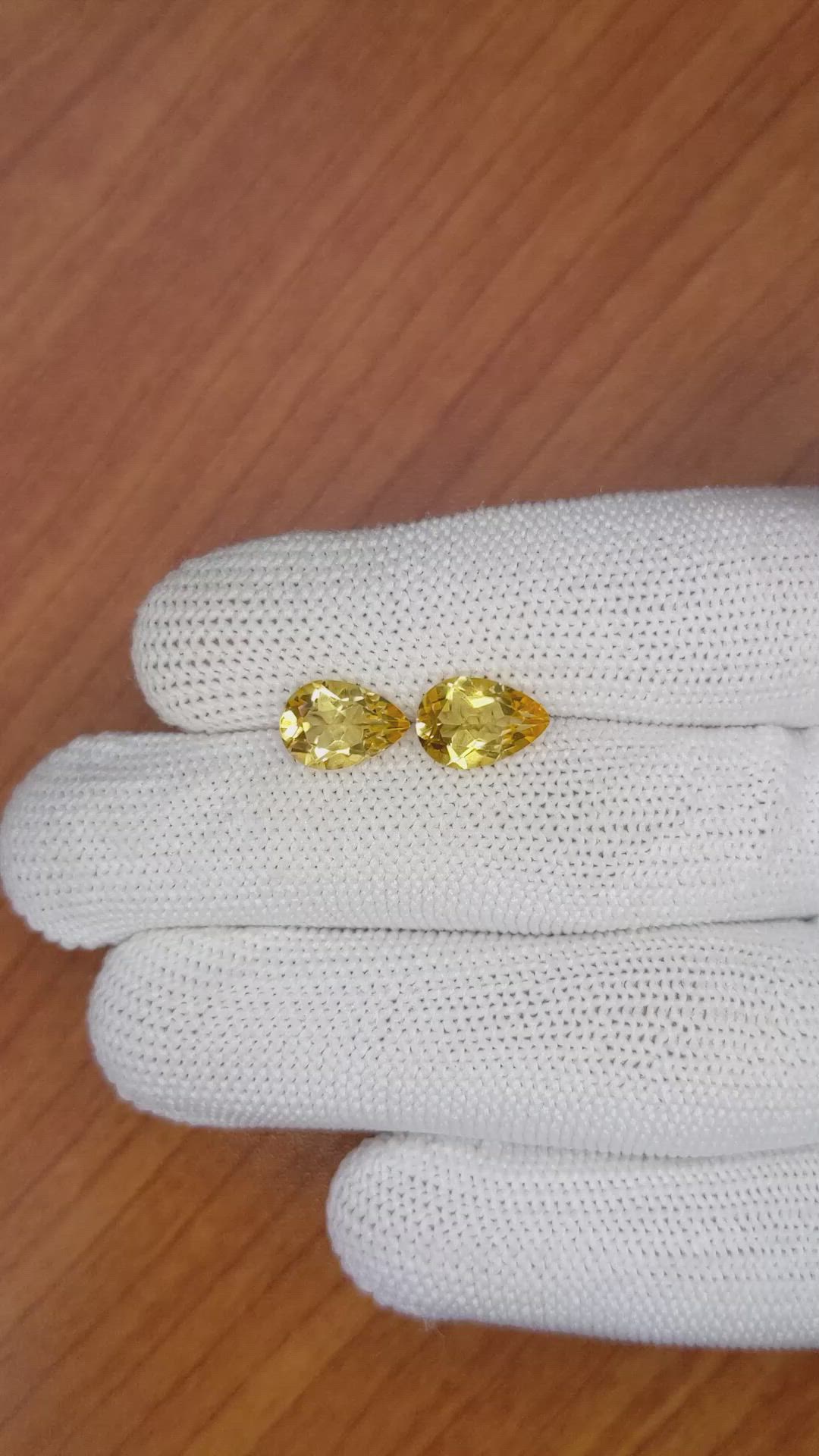 3.53&nbsp;Ct.Tw.Total Carat Weight Citrine Pair from Brazil Size Video
