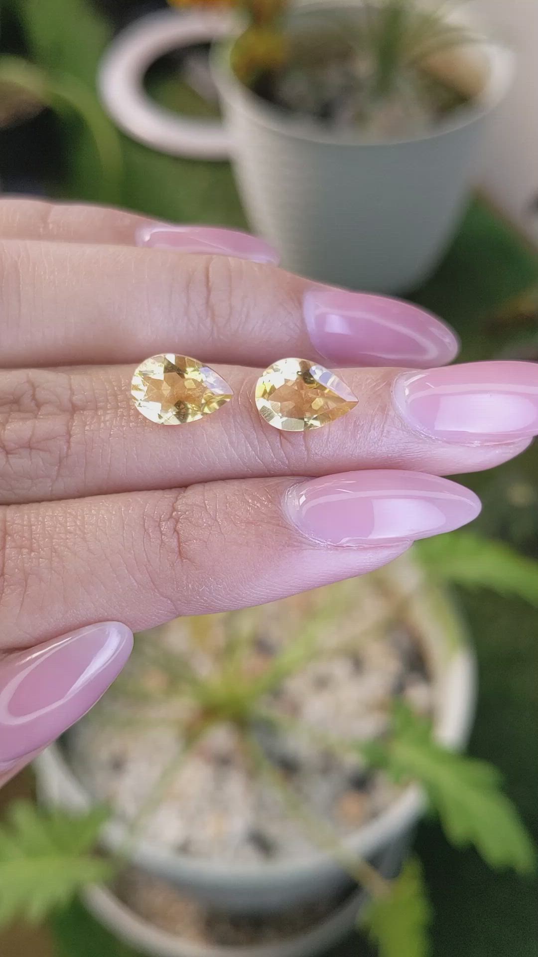 3.24&nbsp;Ct.Tw.Total Carat Weight Citrine Pair from Brazil Size Video