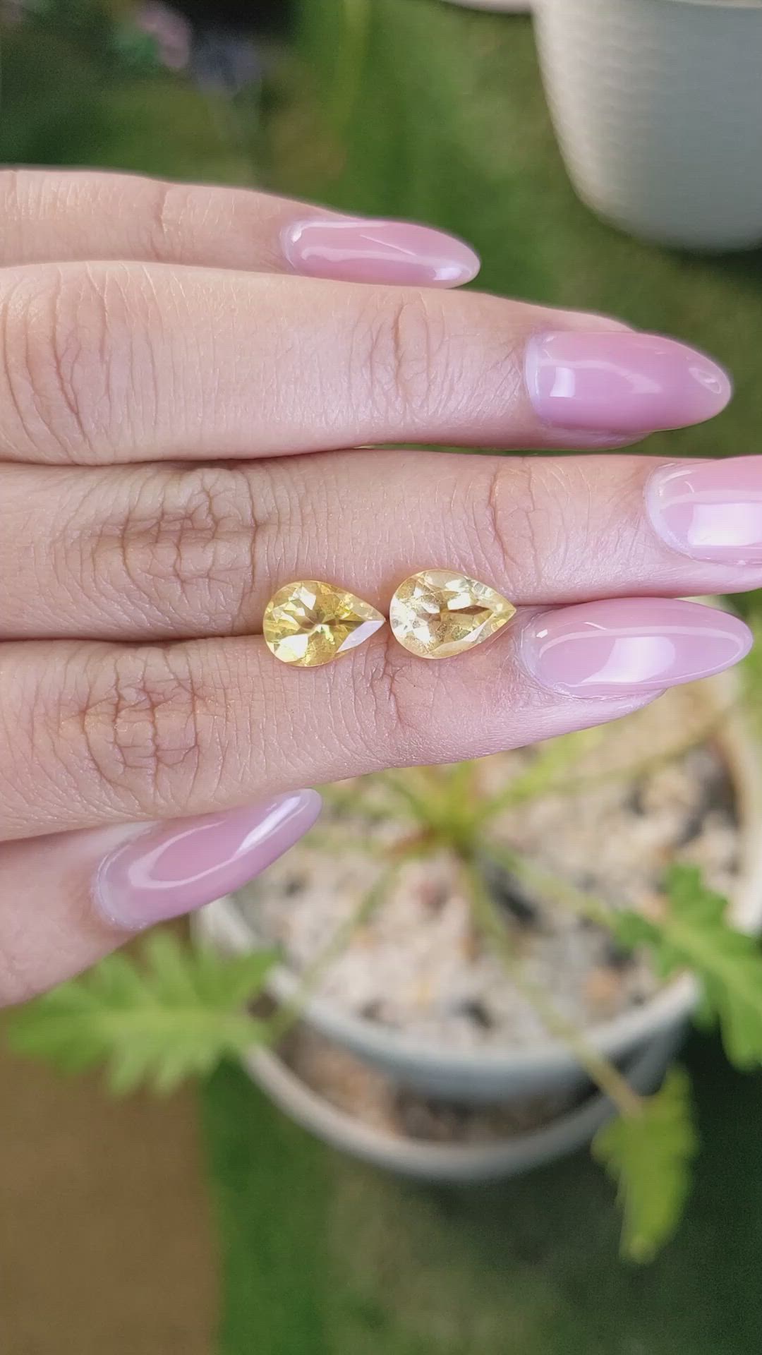 3.31&nbsp;Ct.Tw.Total Carat Weight Citrine Pair from Brazil Size Video